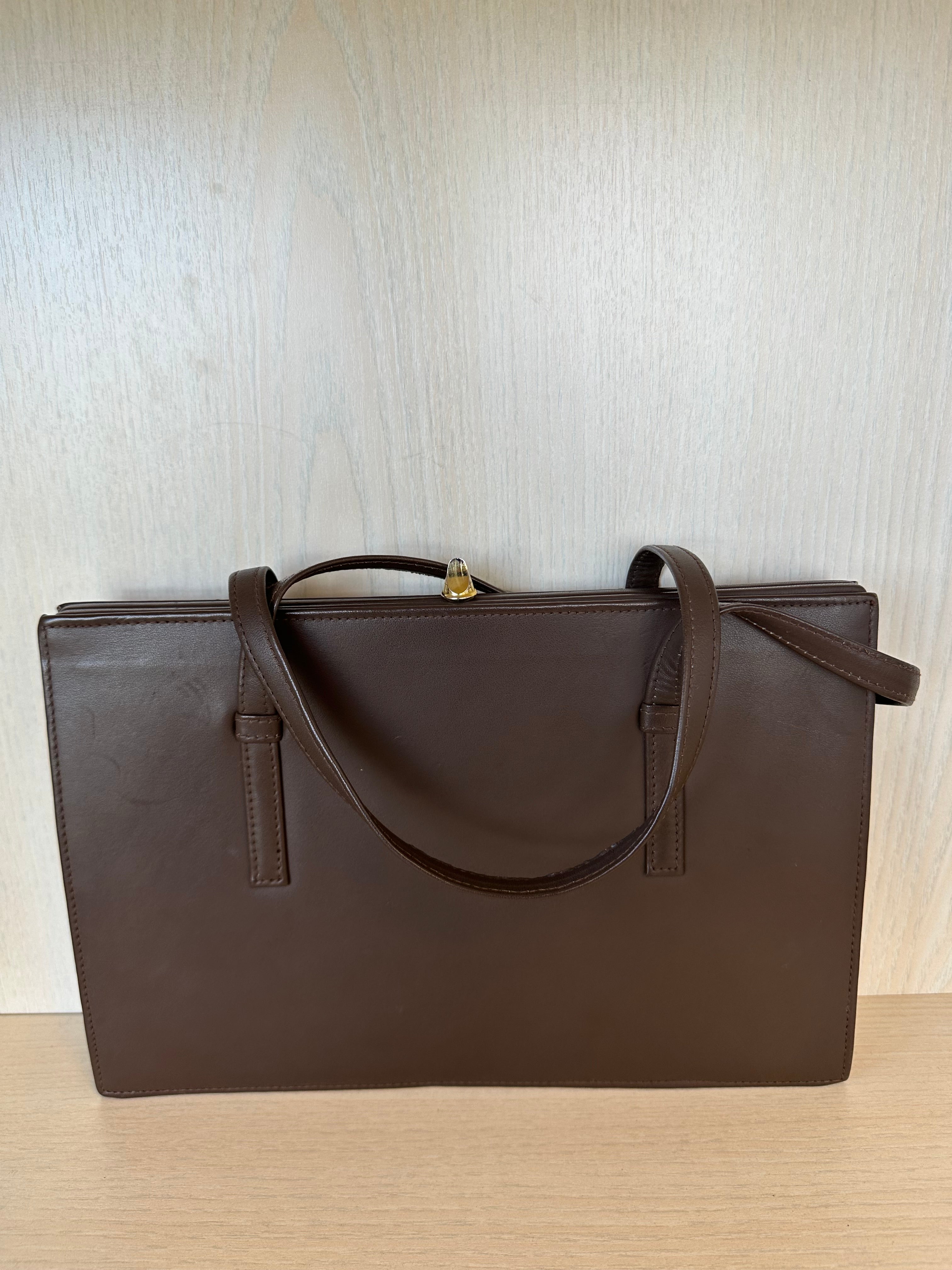 BOFCHA Structured Work Tote Braun Leder Medium Sehr Gut