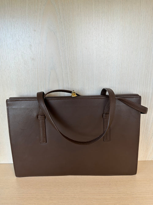 BOFCHA Structured Work Tote Braun Leder Medium Sehr Gut