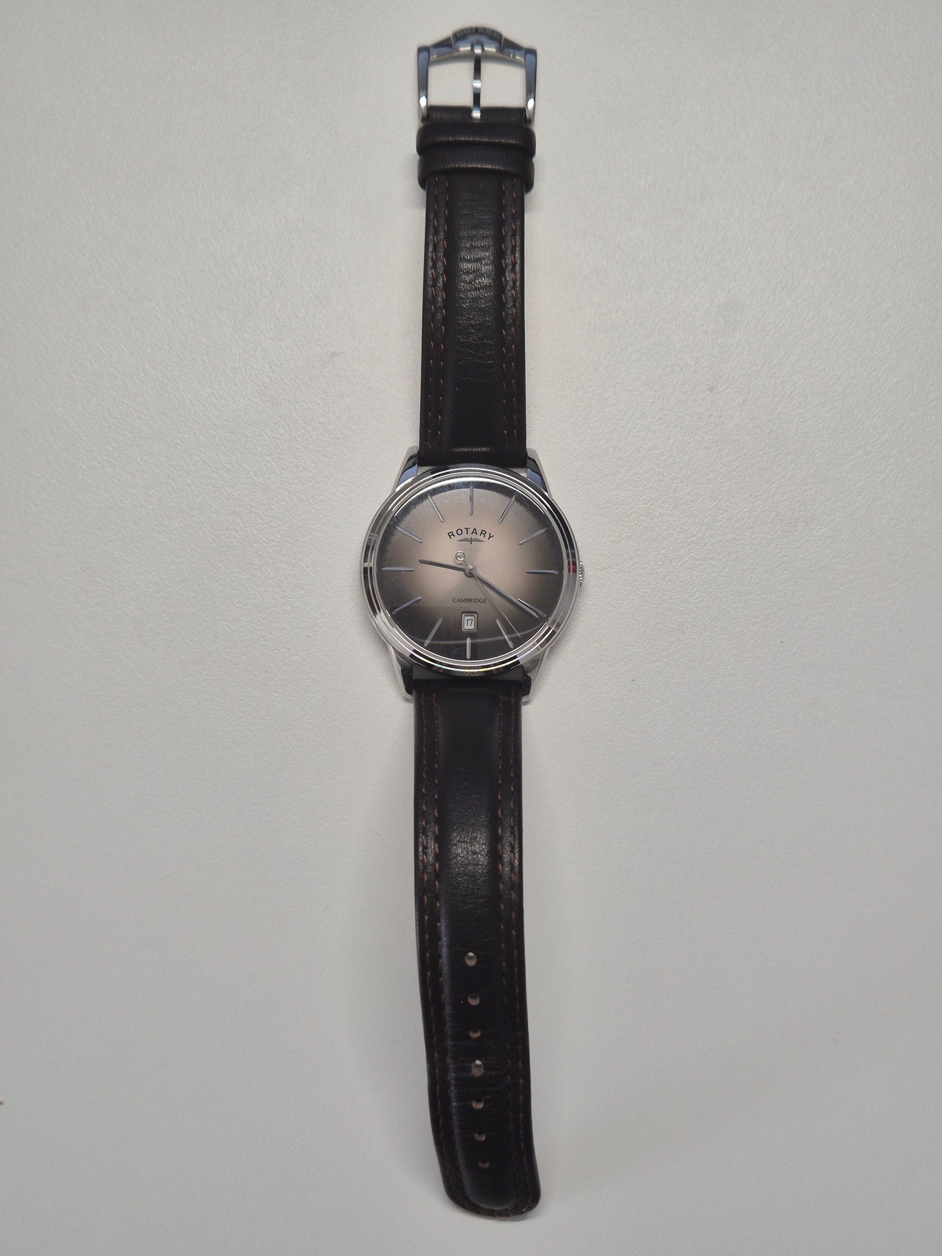 Rotary Cambridge Automatik 42mm Edelstahl Grau Ref. GS05390/20 Sehr Gut