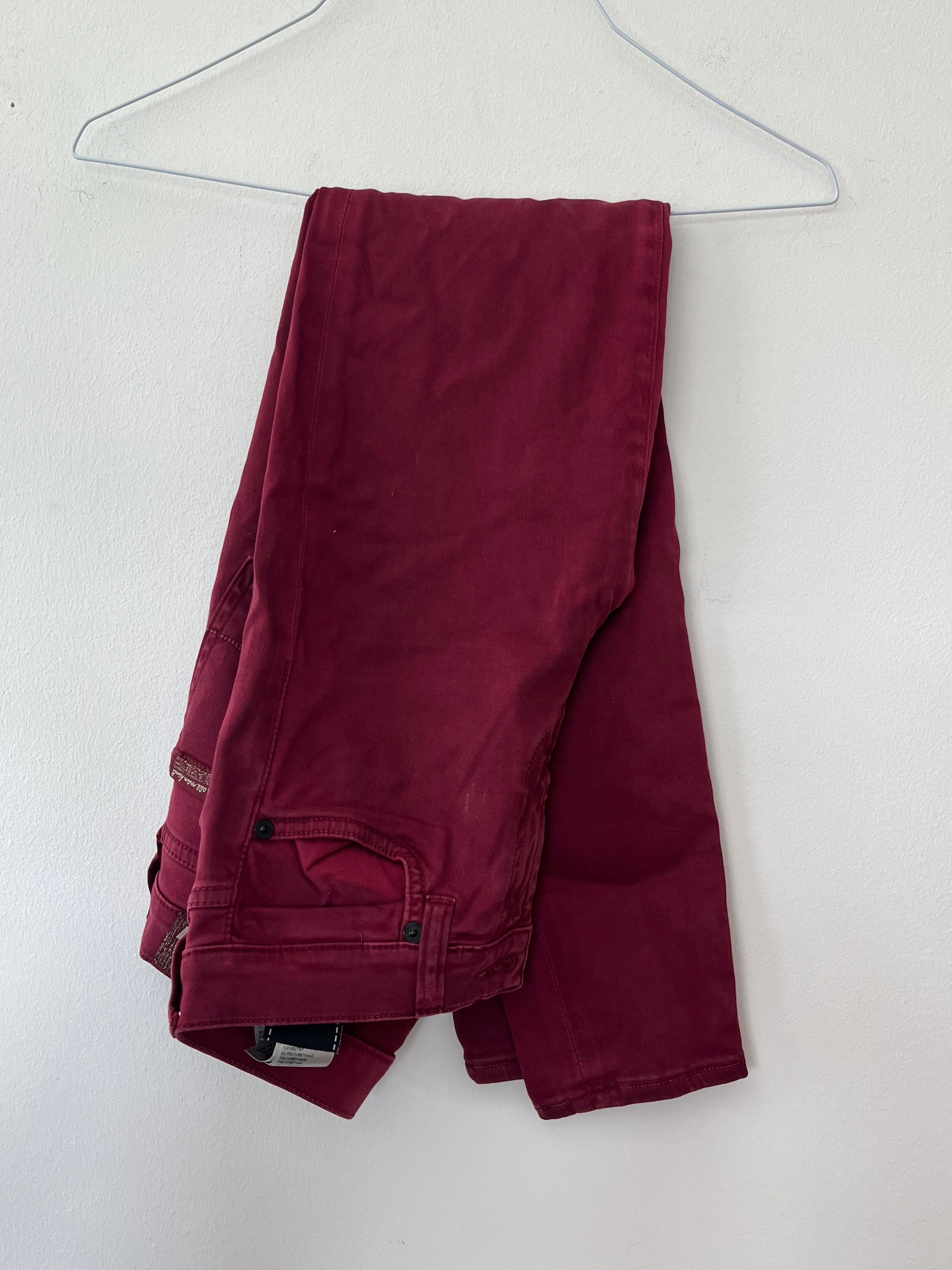 7 For All Mankind Skinny Jeans | Gr. 26 | Burgundy | Stretch | Guter Zustand