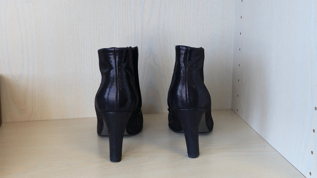 Kennel & Schmenger Keil Stiefeletten | 38,5 | Schwarz Veloursleder | Gut | Box