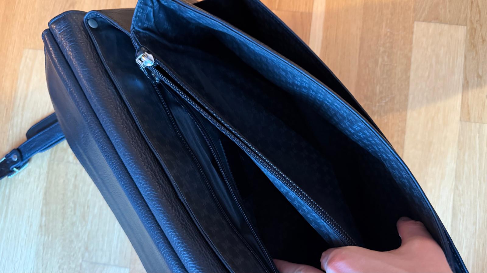 Tergan schwarze Leder Aktentasche/Business Bag, Staubbeutel, guter Zustand