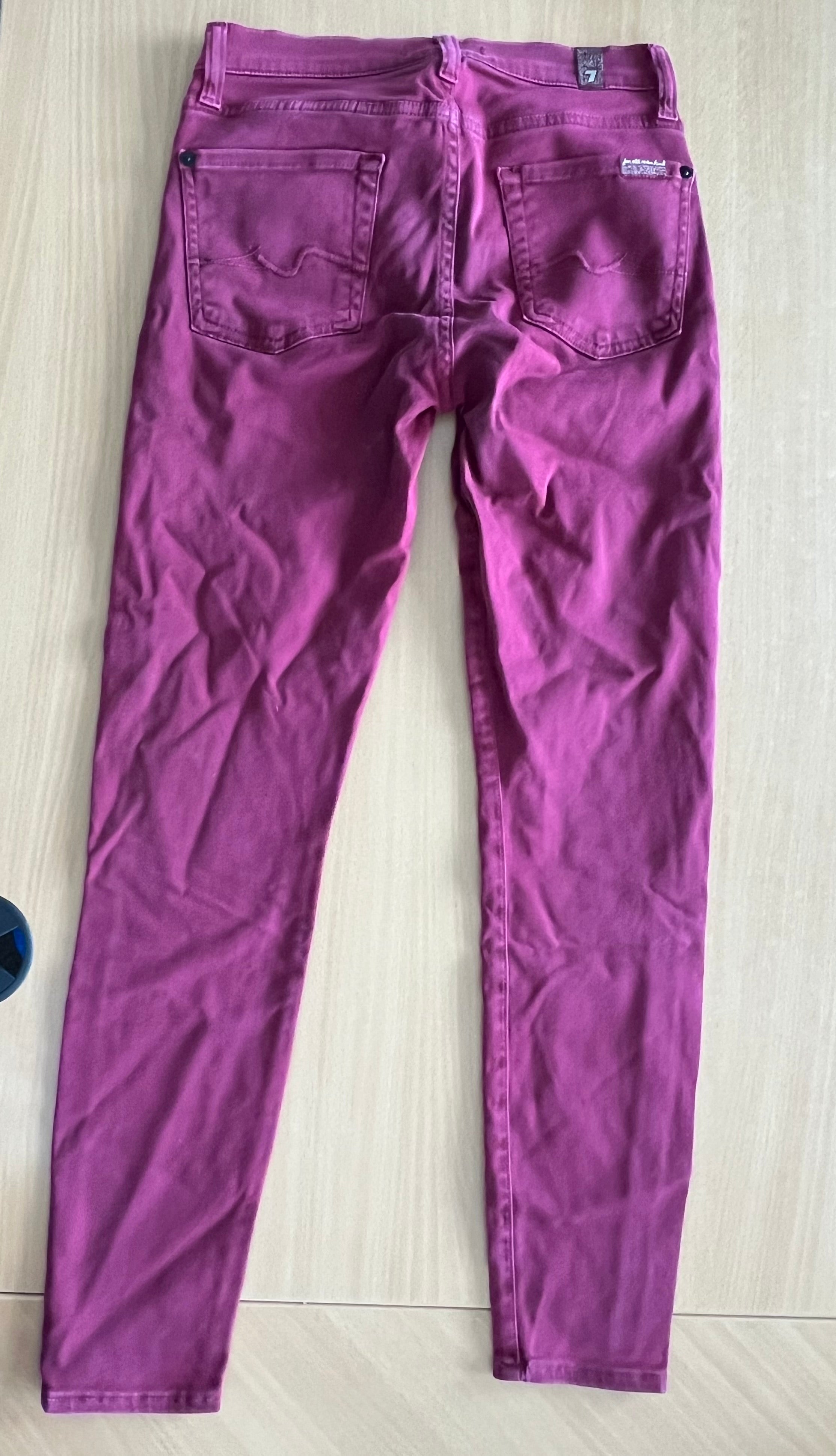 7 For All Mankind Skinny Jeans | Gr. 26 | Burgundy | Stretch | Guter Zustand