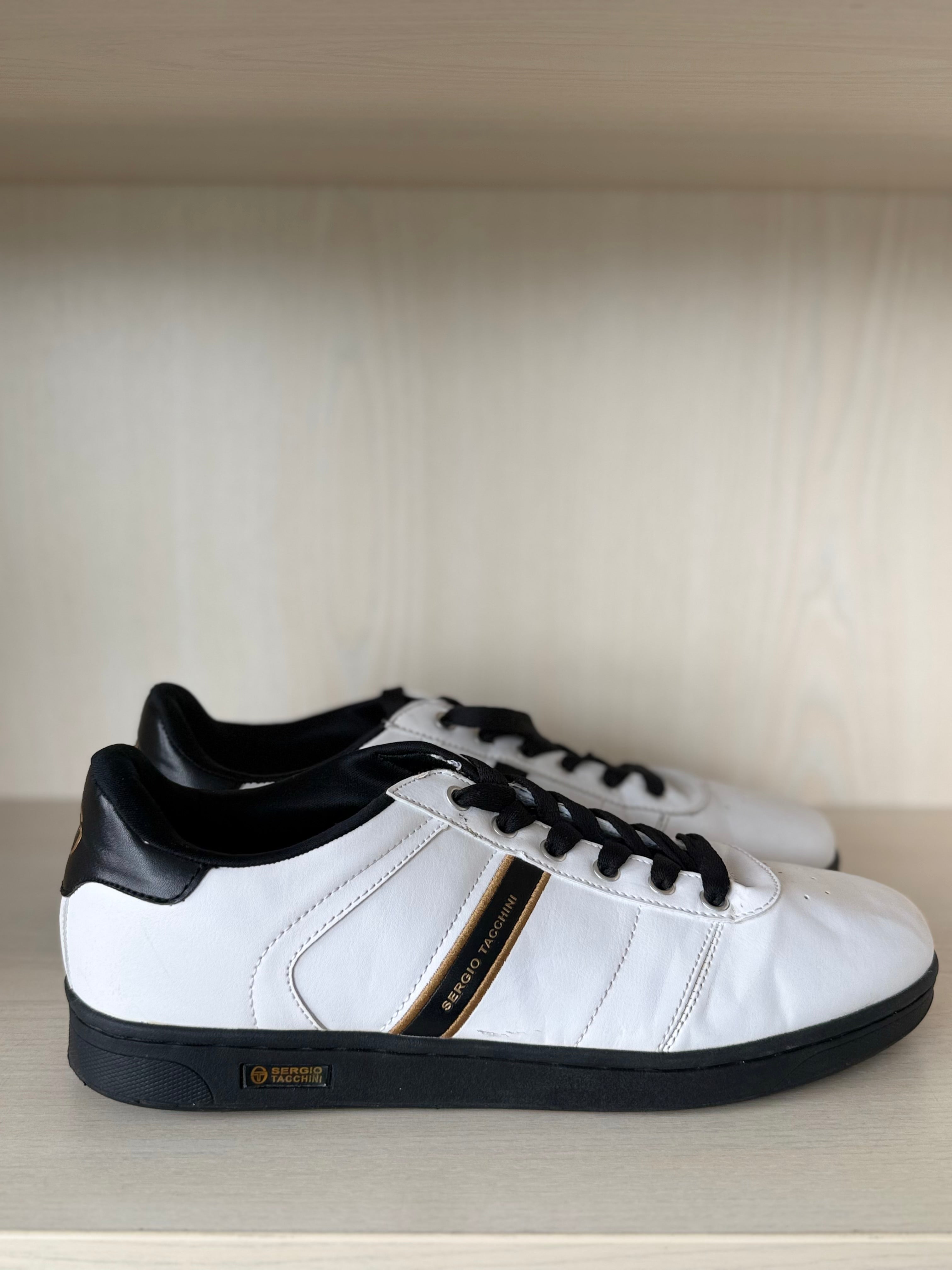 Sergio Tacchini Bertell Sneakers White/Black, US 11 / EU 44.5, Good Condition