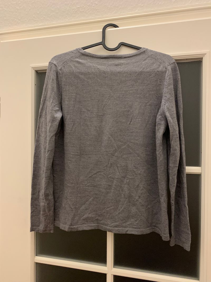 Tommy Hilfiger Luxury Wool Pullover, Größe L, Grau, Guter Zustand