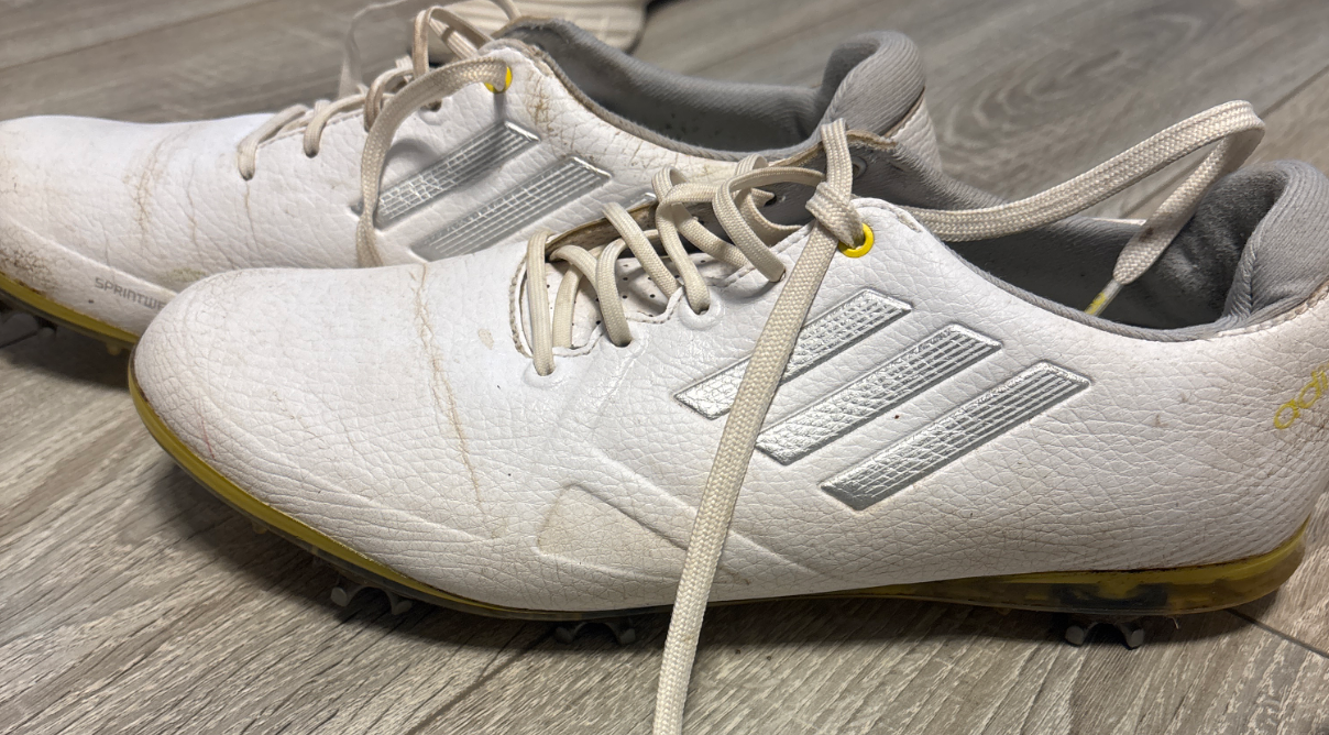 Adidas CodeChaos Golfschuhe Weiß Gr. 40, Spikes, guter Zustand