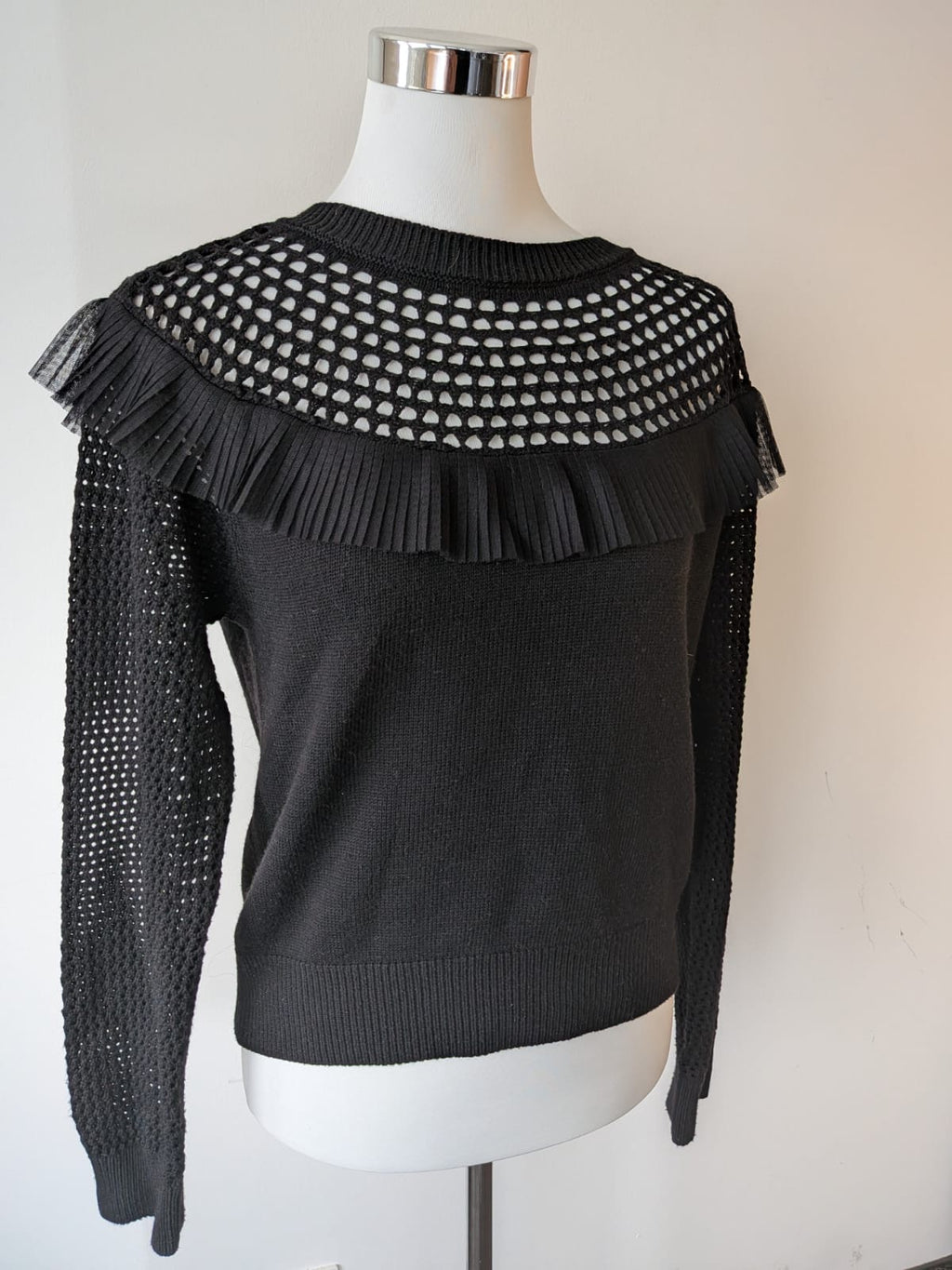 Twinset ACTITUDE Sweater – Wool Blend, Black, Size M, Good Condition