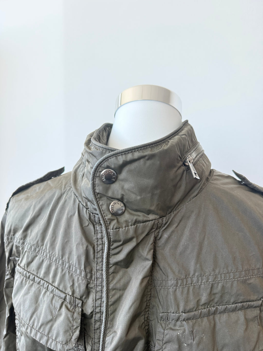 Moncler Lefort Utility Jacket, Military Green, Size 4 (L-XL), Good Condition