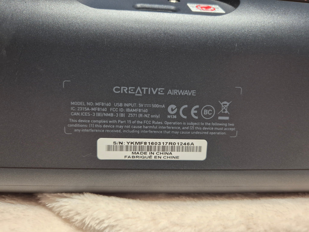 Creative Airwave Bluetooth Speaker | NFC | Black | Very Good Condition