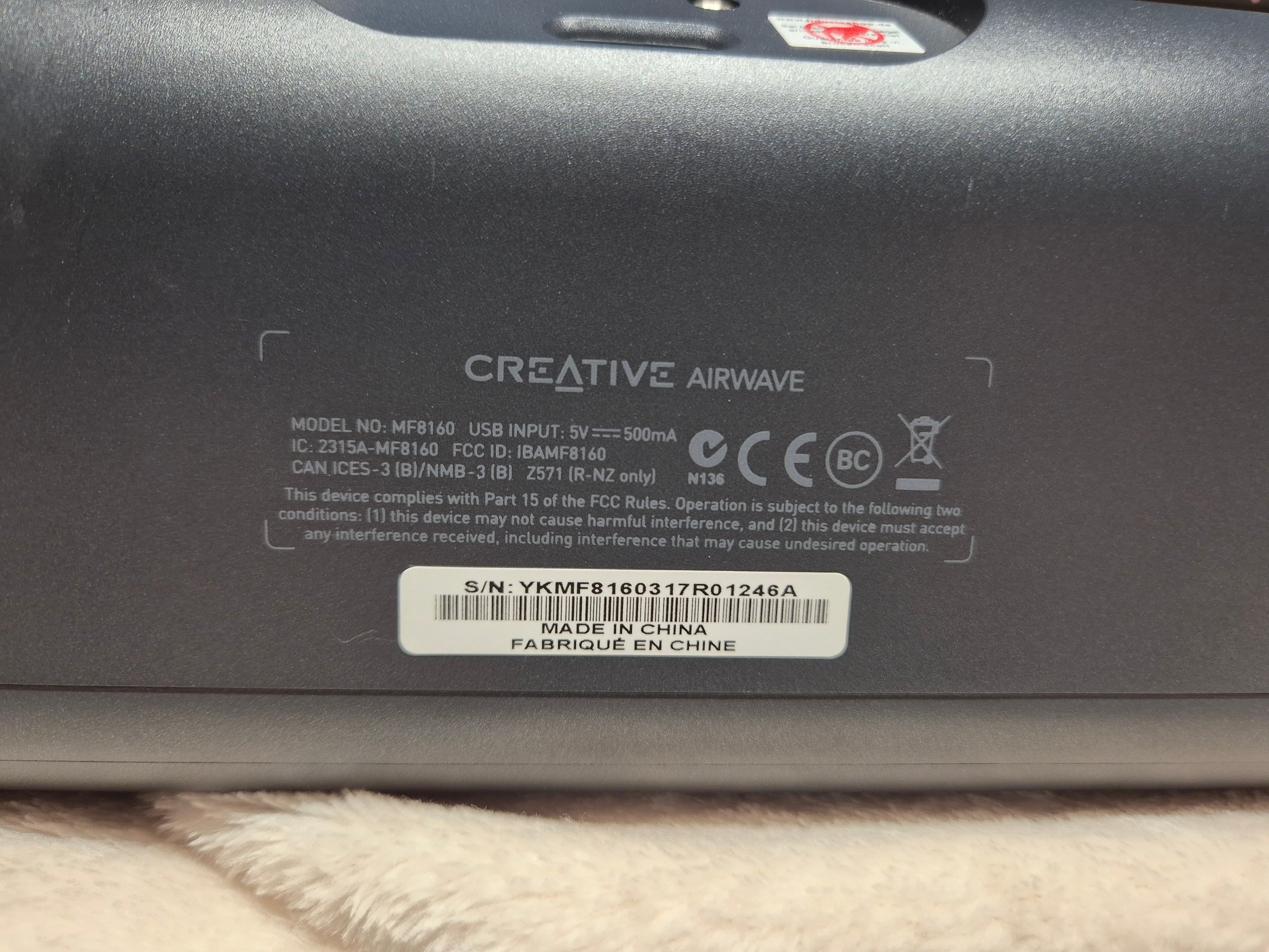 Creative Airwave Bluetooth Speaker | NFC | Black | Very Good Condition