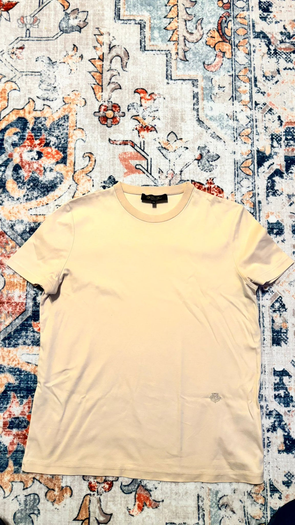 Loro Piana T-Shirt 100% Baumwolle IT 44 / EU S – Creme – Sehr Gut