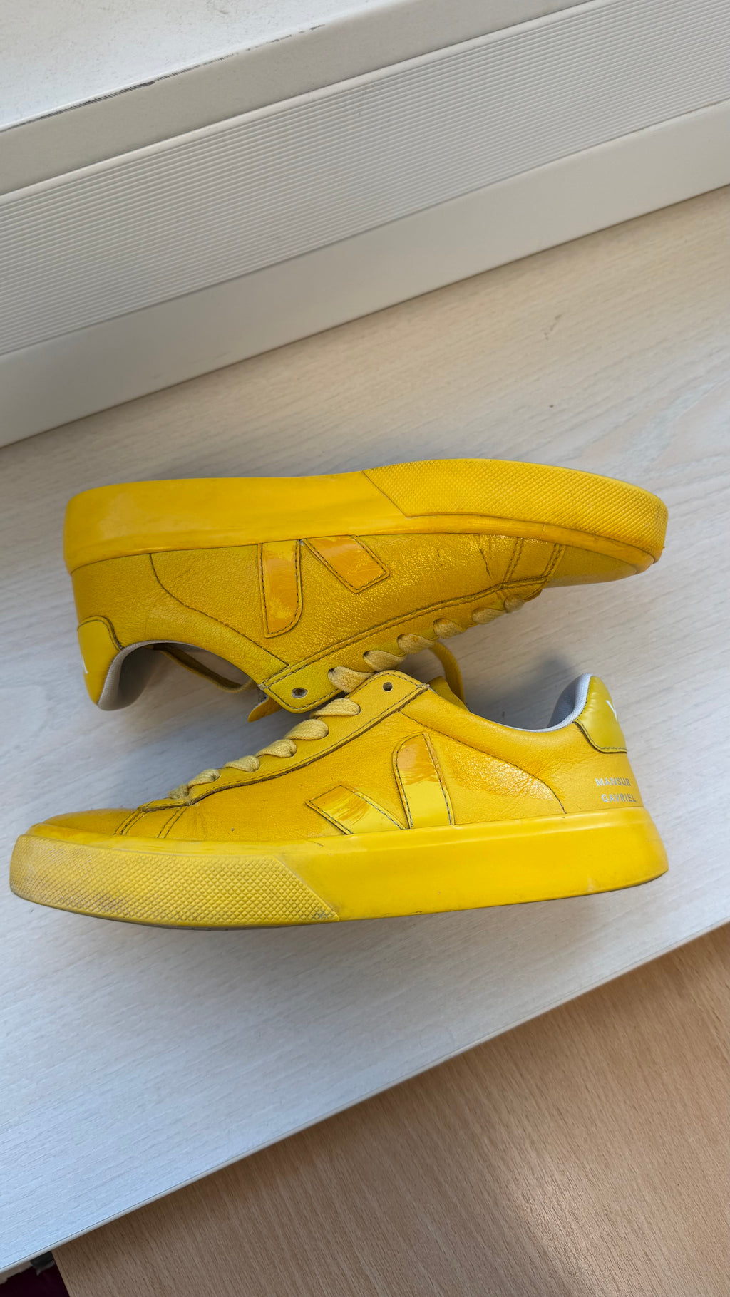 Veja x Mansur Gavriel Campo Leder Sneaker Gelb EU 37 Zustand Gut