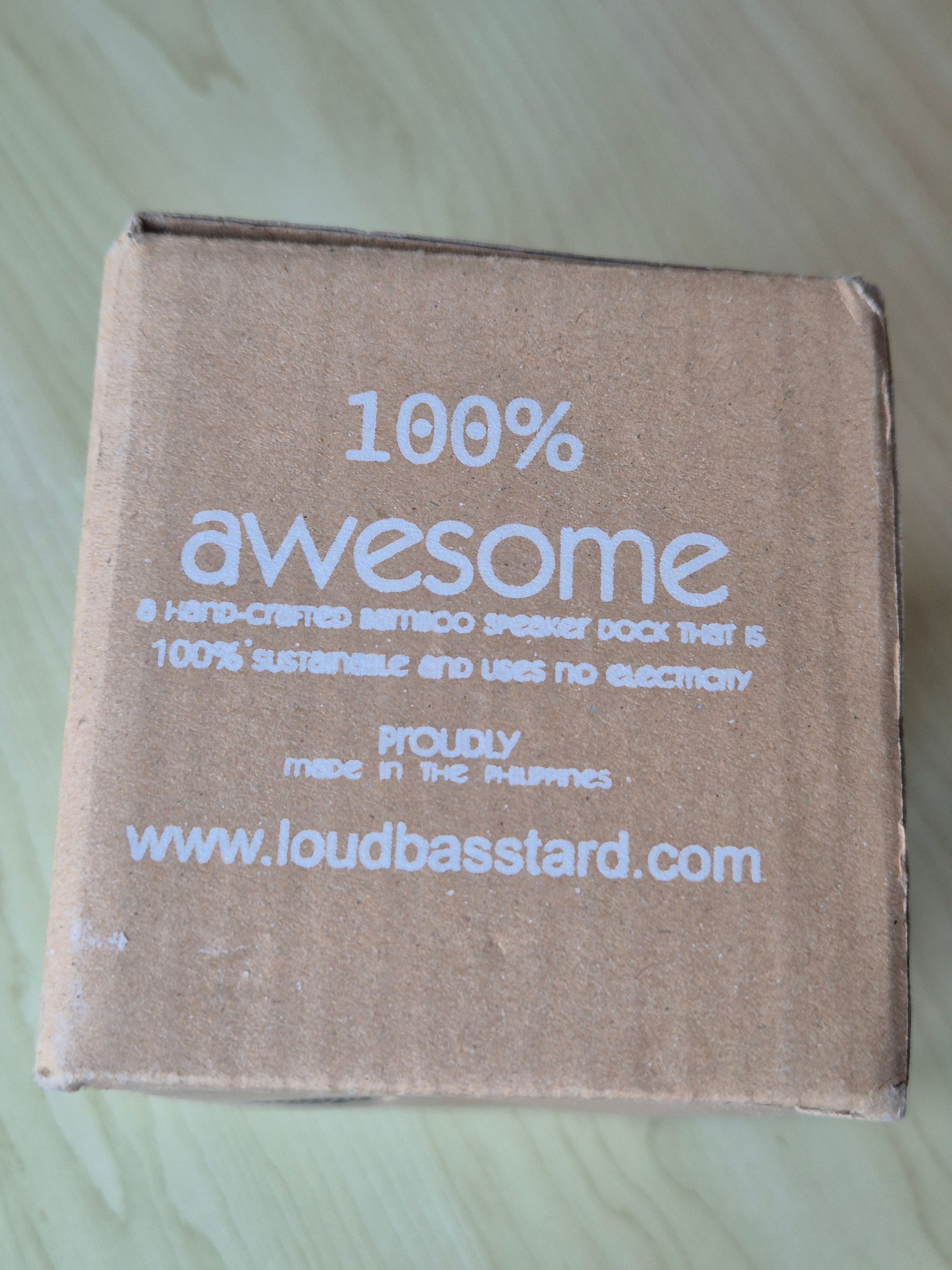 Loudbasstard Bamboo Sound Amplifier, Naturholz, Medium, wie neu