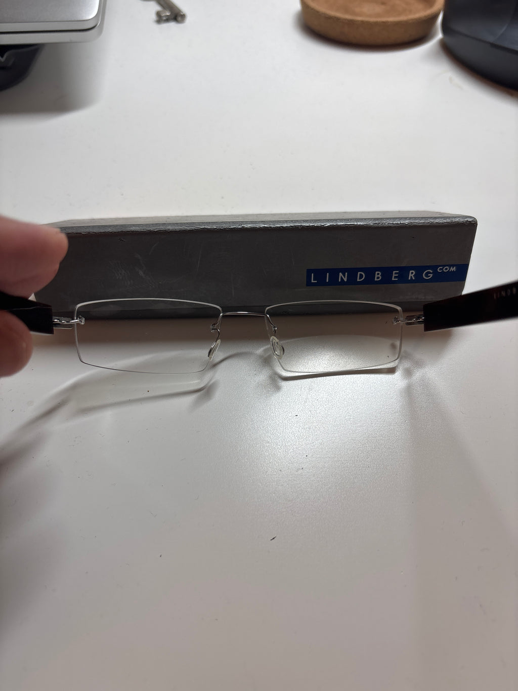 Lindberg Spirit Titanium randlos 51-18-140 Gunmetal, sehr guter Zustand