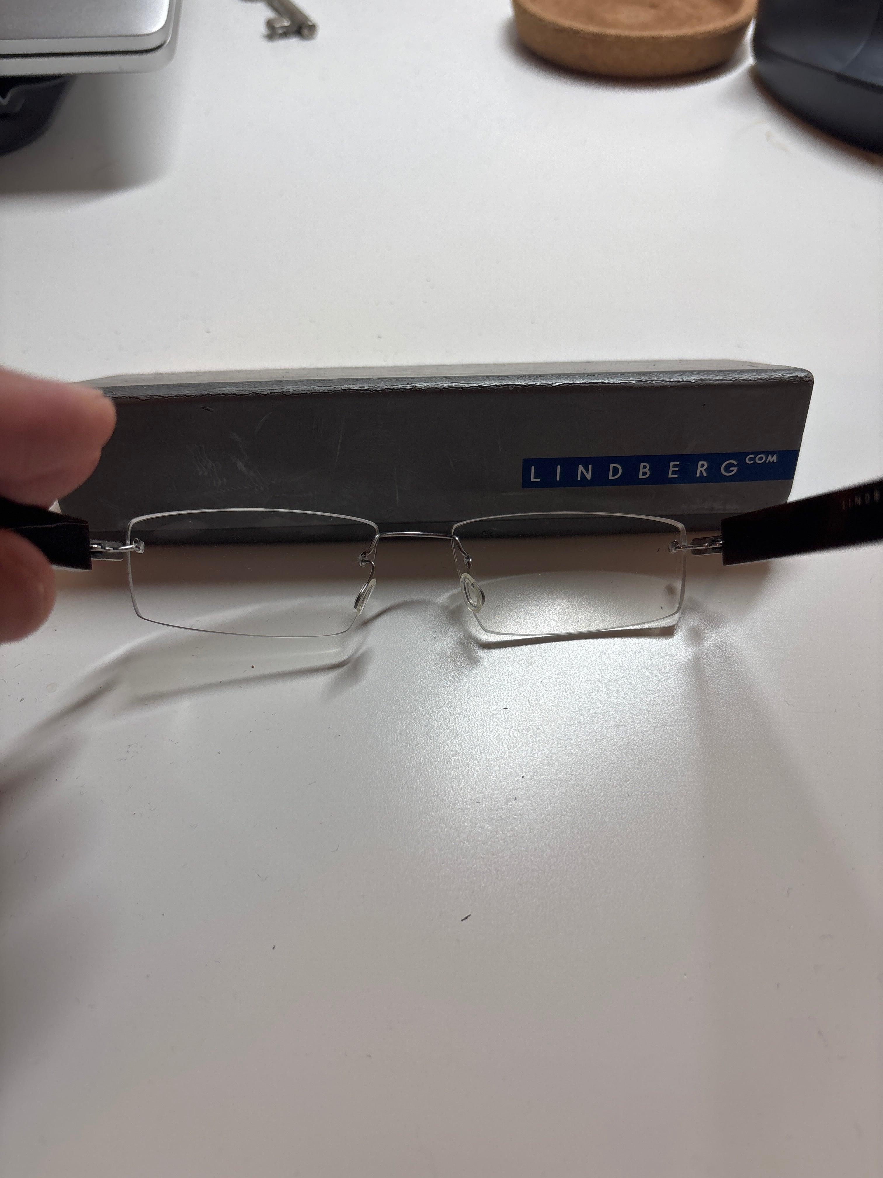 Lindberg Spirit Titanium randlos 51-18-140 Gunmetal, sehr guter Zustand