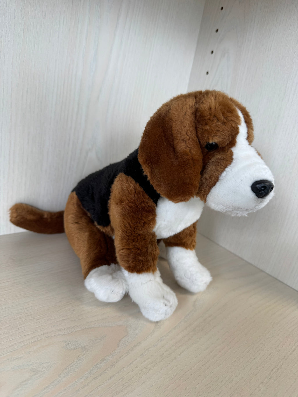 Teddy Hermann Beagle Plush, 25 cm, Brown/Black/White, Very Good Condition