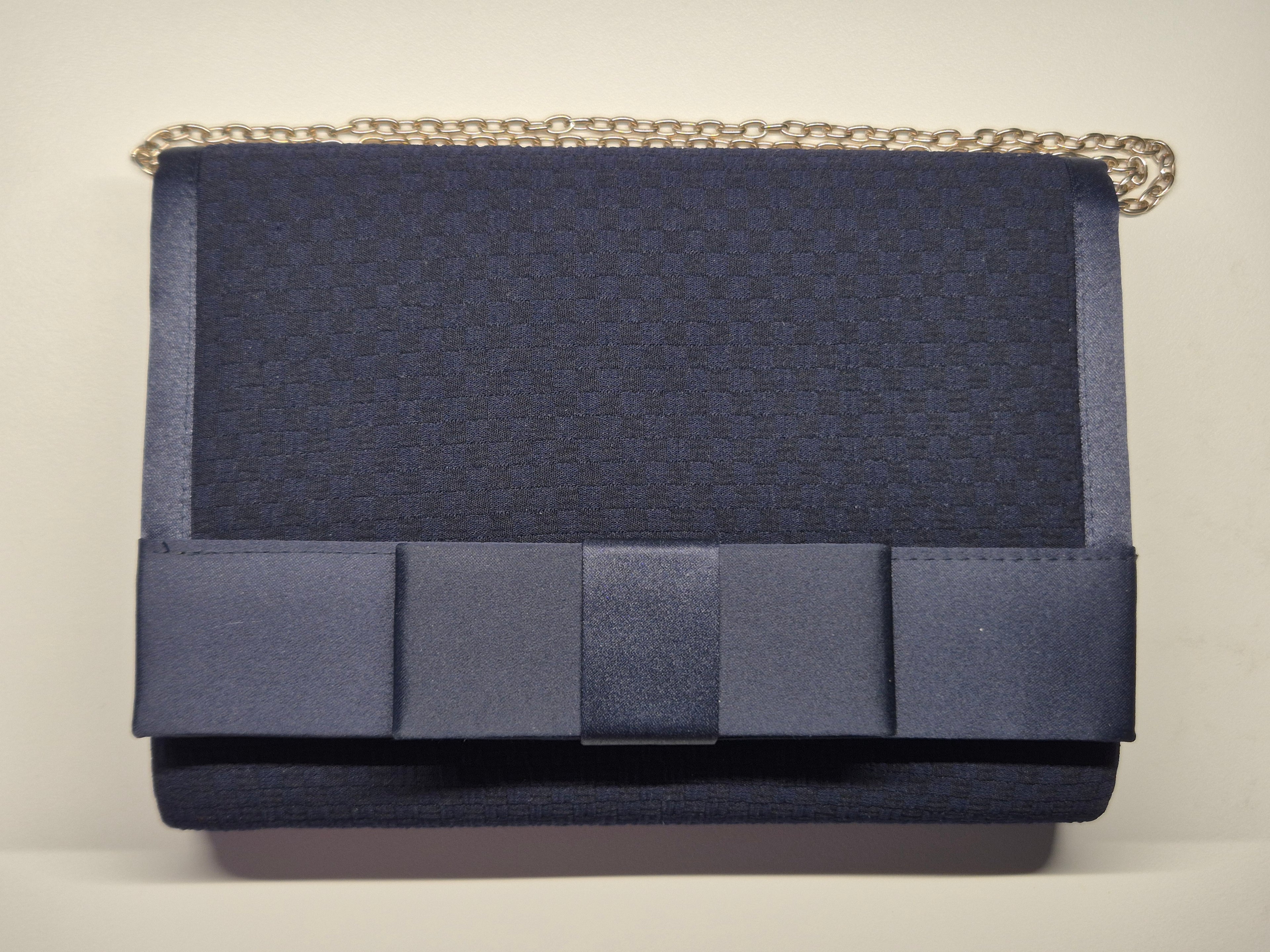 Accessorize Clutch Bag Dunkelblau Schleife, Polyester, Klein, Sehr Gut, 20x15cm