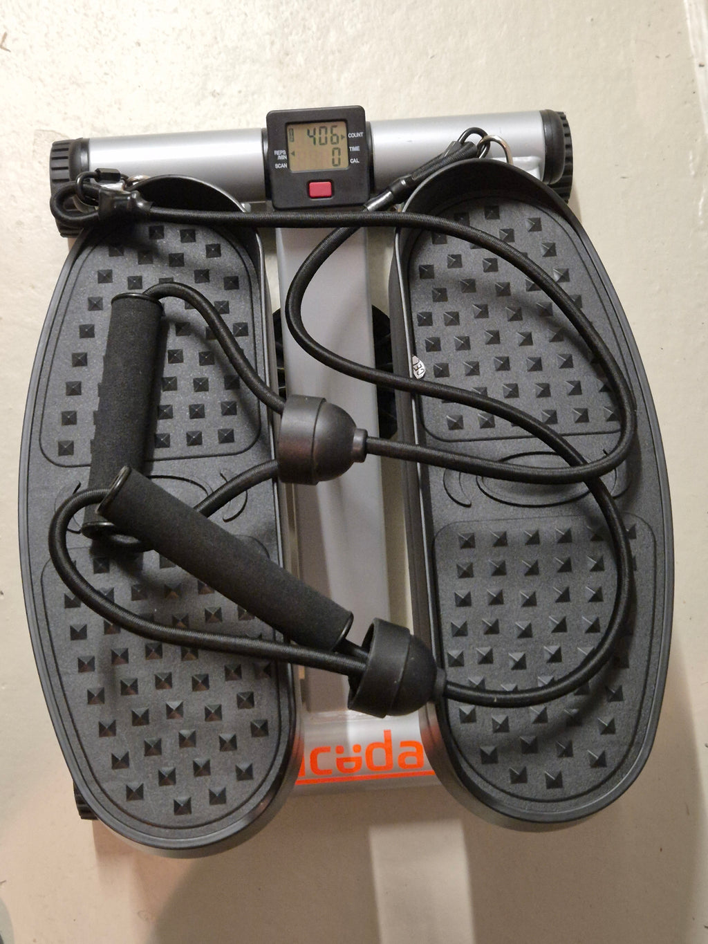Niceday Mini Stepper 6201NL, Black/Silver, Compact, Resistance Bands, Very Good