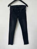 7 For All Mankind Damen Skinny Jeans Charcoal Black W24 Sehr Gut