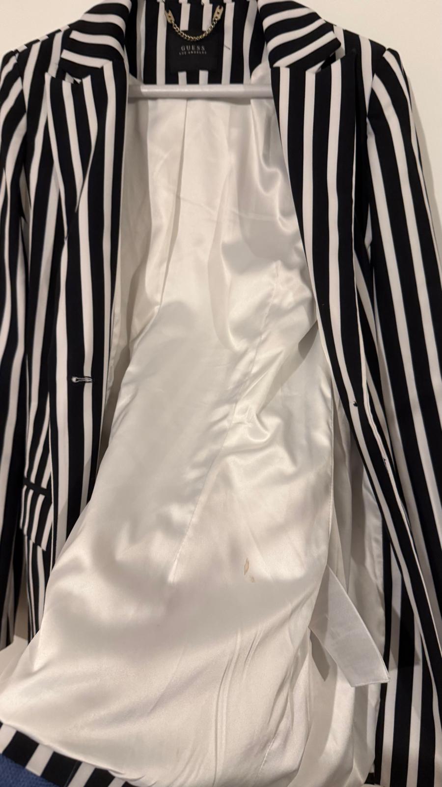 Guess Damen Blazer S | Schwarz/Weiß Gestreift | Guter Zustand