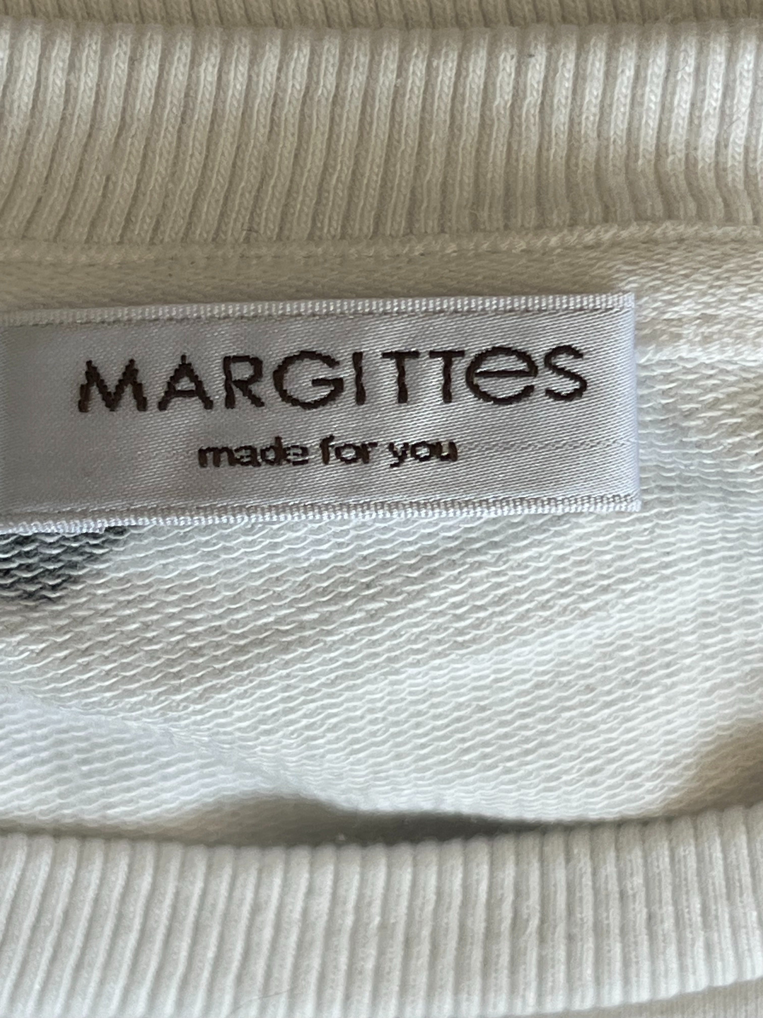 Margittes Star Print Oversize Sweatshirt 44 Weiß/Schwarz, guter Zustand