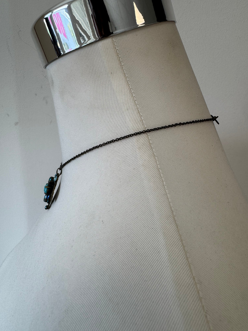 Konplott Bee Anhänger Halskette Messing Türkis Verstellbar 46cm Sehr Gut