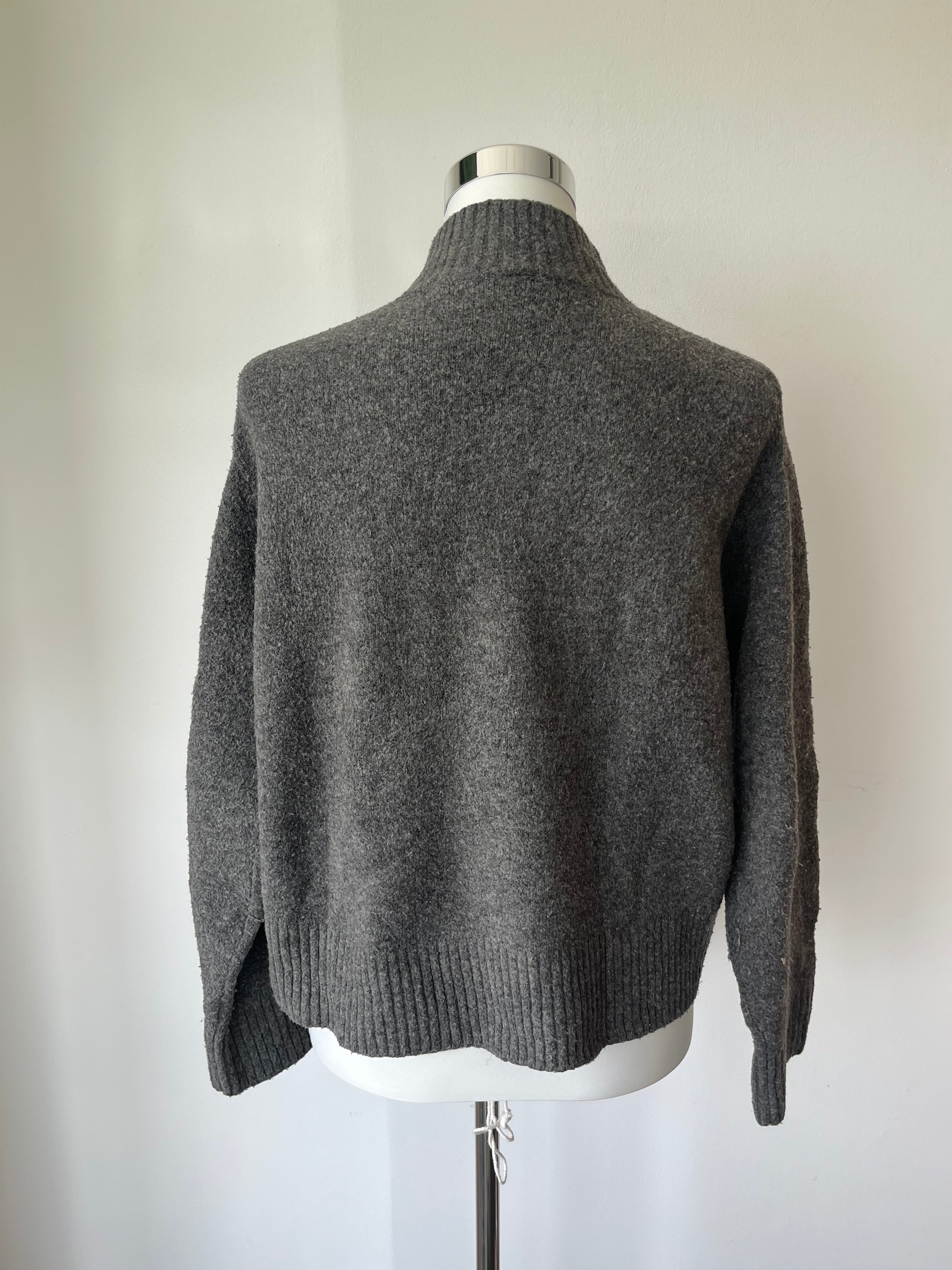 Uniqlo Pullover XS – Anthrazitgrau, Acryl-Wollmix, guter Zustand