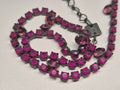 Konplott Halskette, lila Swarovski Kristalle, verstellbar, Vintage-Look, sehr gut
