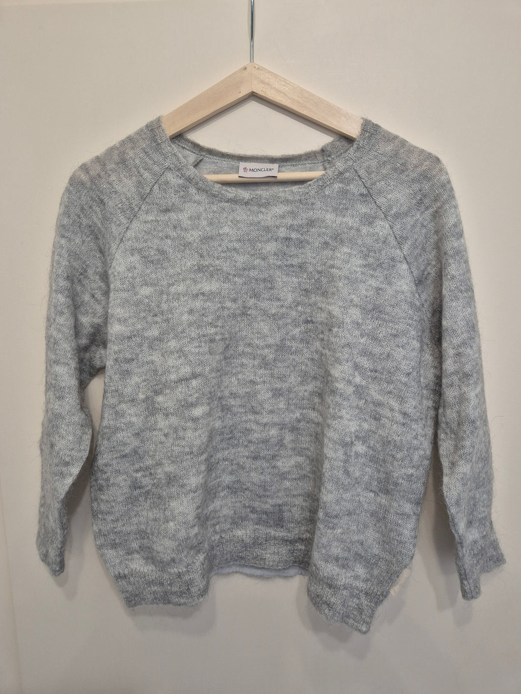 Moncler Tricot Girocollo Pullover Light Gray S Sehr Gut