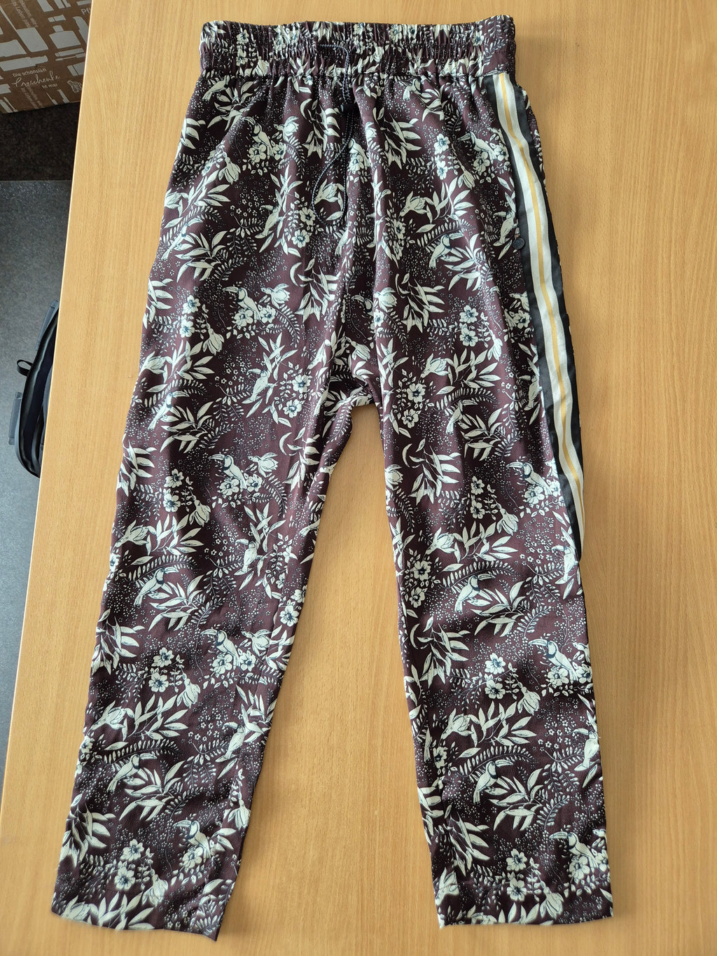 Scotch & Soda Poolside Hose, floral, Braun, Gr. S, sehr gut