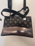 Guess Dalma 4G Logo Crossbody – Medium, Black/Brown, Like New, Faux Leather