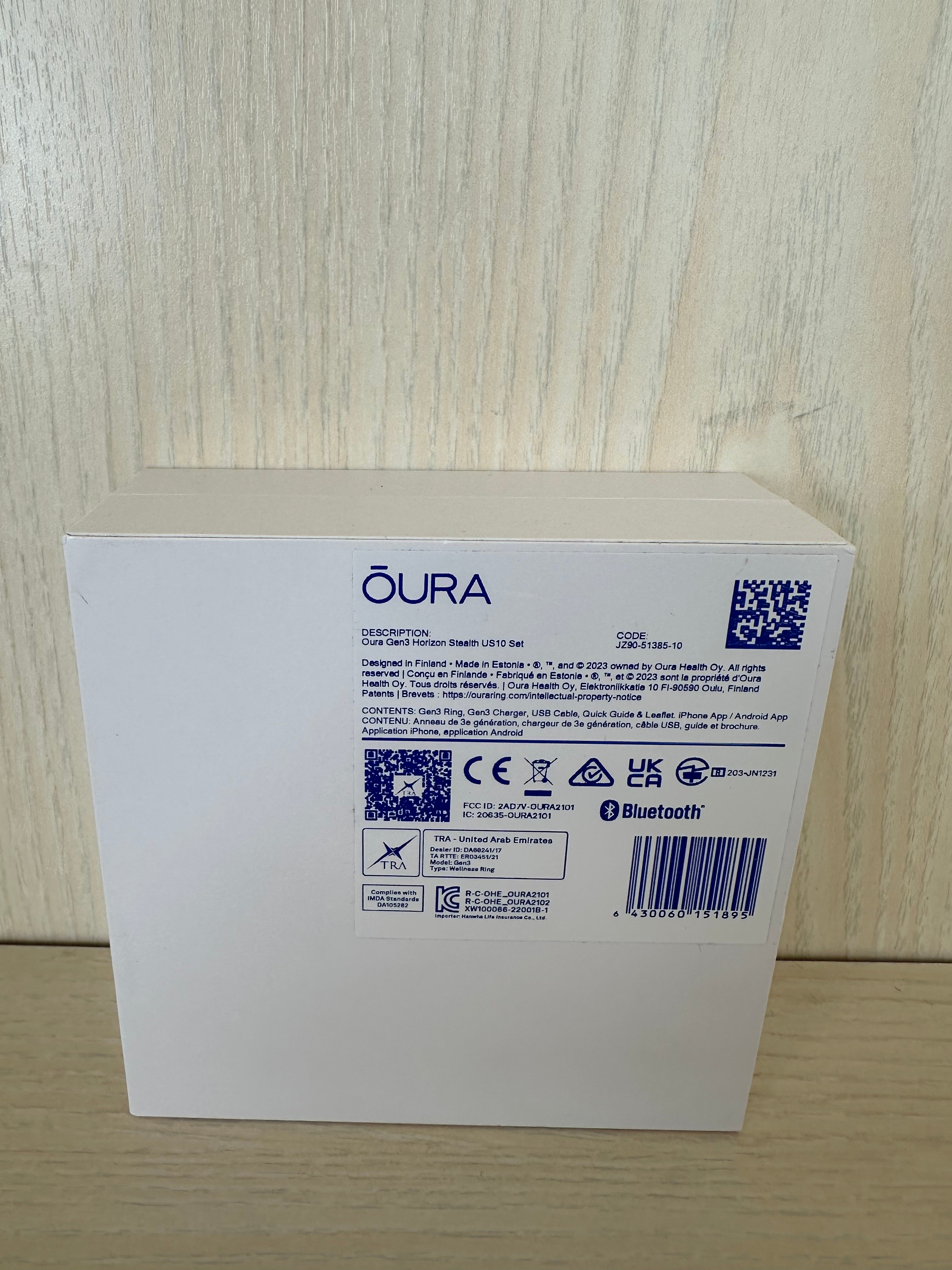 Oura Ring Gen 3 Horizon Stealth Größe 10 Smart Ring mit Ladegerät, Box, sehr gut
