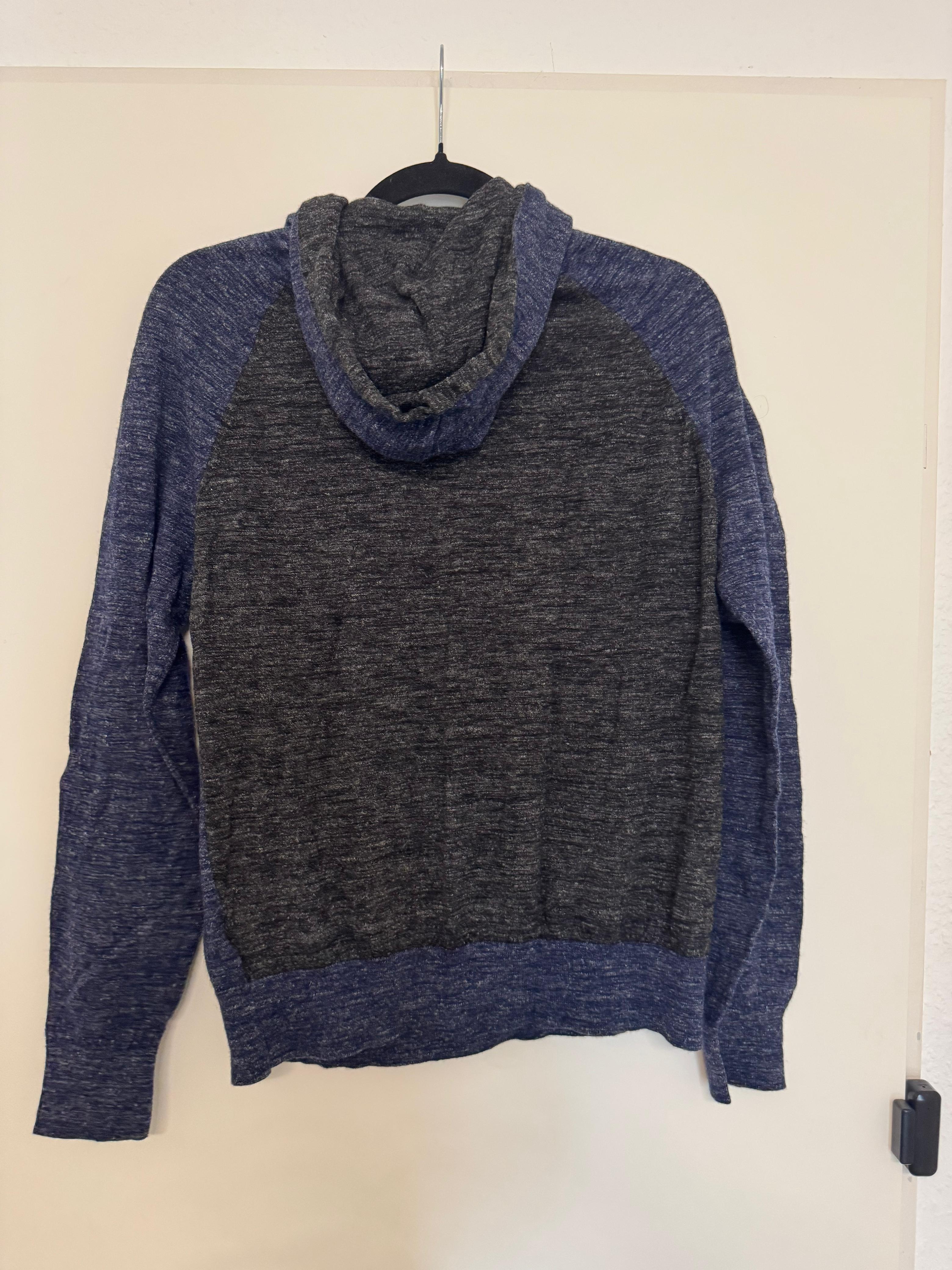 Vince Wool-Linen Hoodie, Large, Blue, Very Good Condition