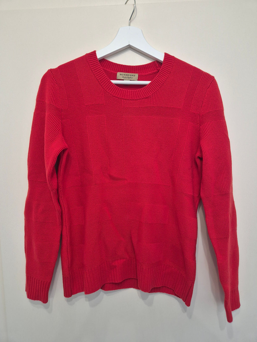 Burberry Page 1 Wool-Cashmere Sweater Red Medium Very Good