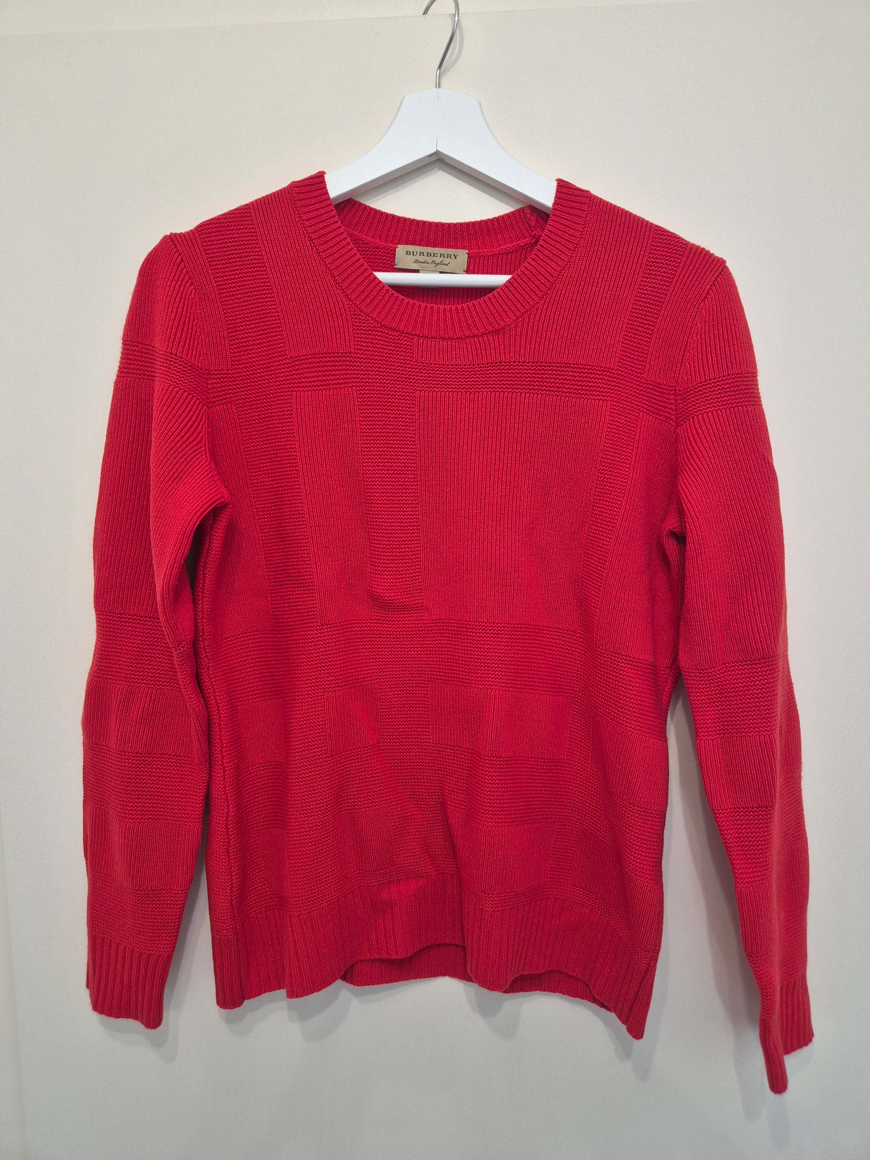 Burberry Page 1 Wool-Cashmere Sweater Red Medium Very Good