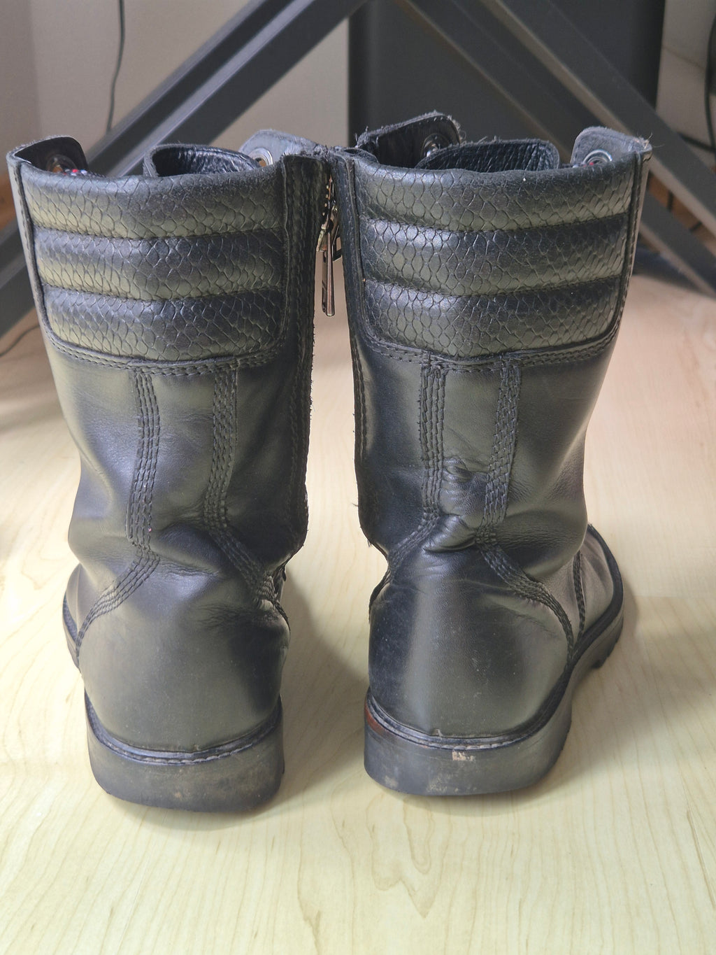 Zadig & Voltaire Joe Leather Combat Boots Black EU 37 Poor Condition