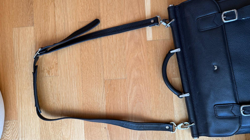 Tergan schwarze Leder Aktentasche/Business Bag, Staubbeutel, guter Zustand