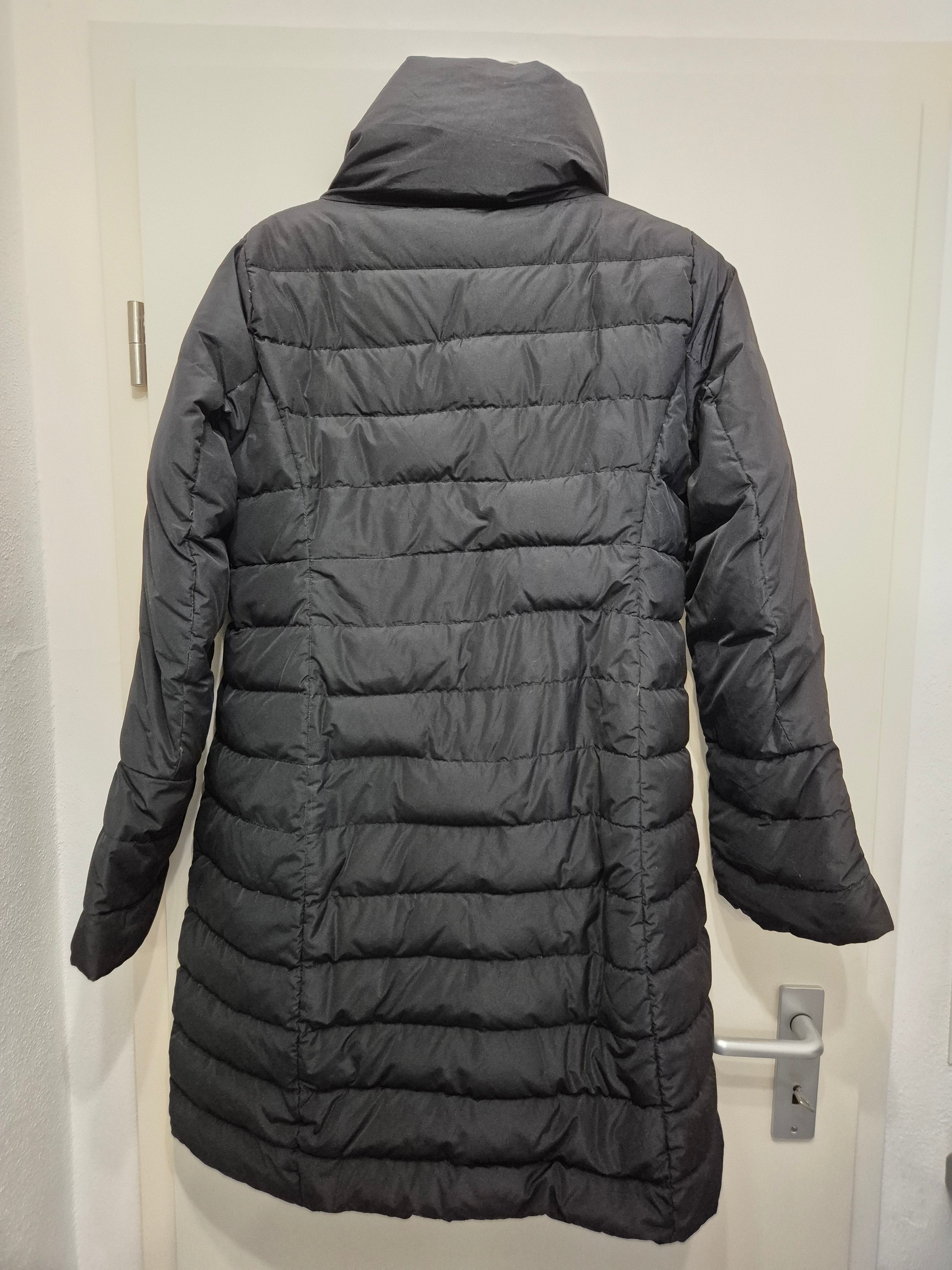 Moncler Flammette Down Coat – Black, Size M, Good Condition