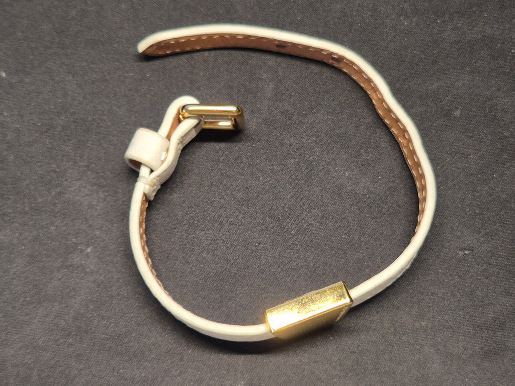Coccinelle Lederarmband, Creme, goldene Schließe, guter Zustand