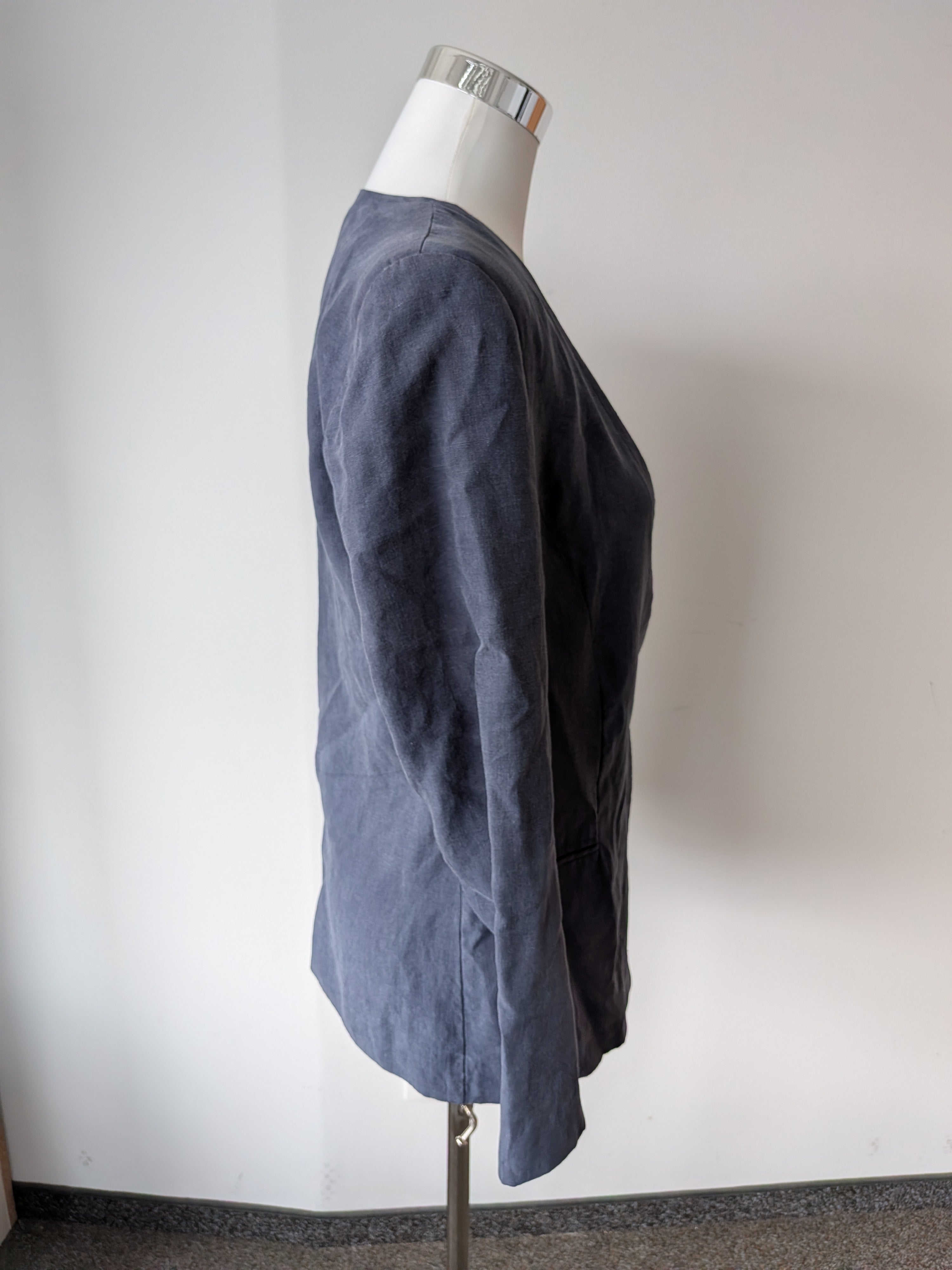 SELECTED FEMME SULENS Blazer – 100% Linen, Navy, EU 38, Good Condition