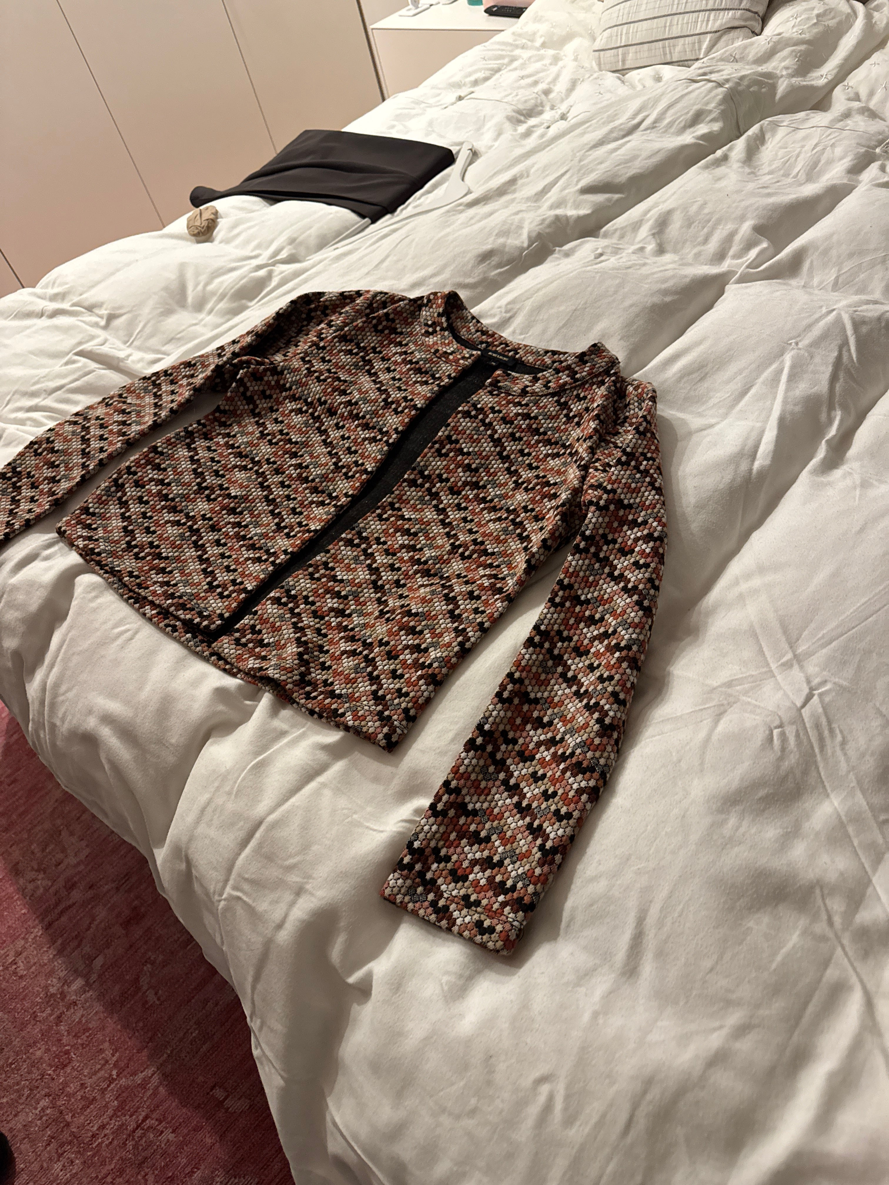 More & More Tweedjacke – Offen, Kragenlos, Multicolor, Gr. 38, Sehr Gut