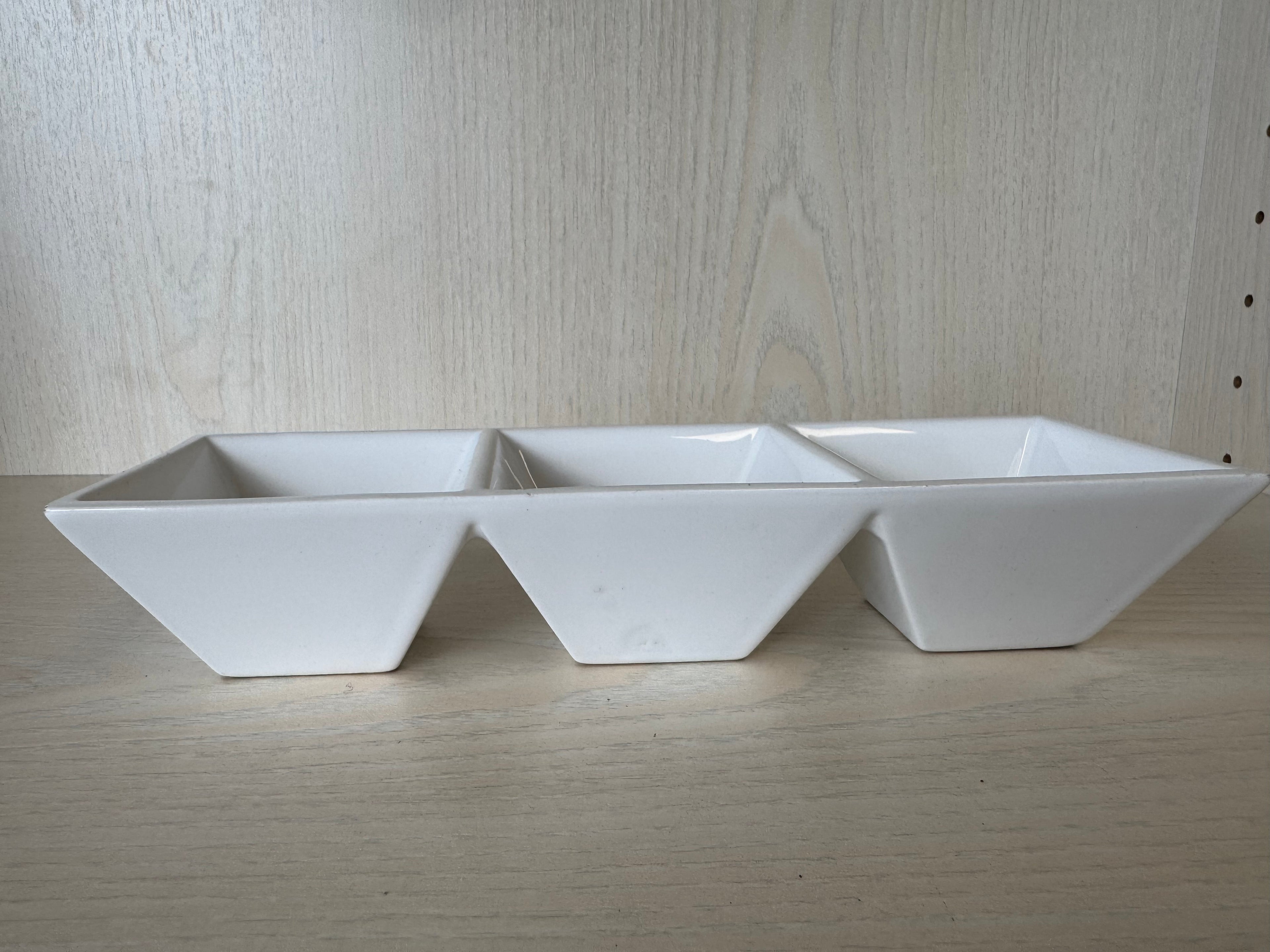 BIA Cordon Bleu Servierplatte 3-teilig, Weiß, 20x8x4cm, wie neu