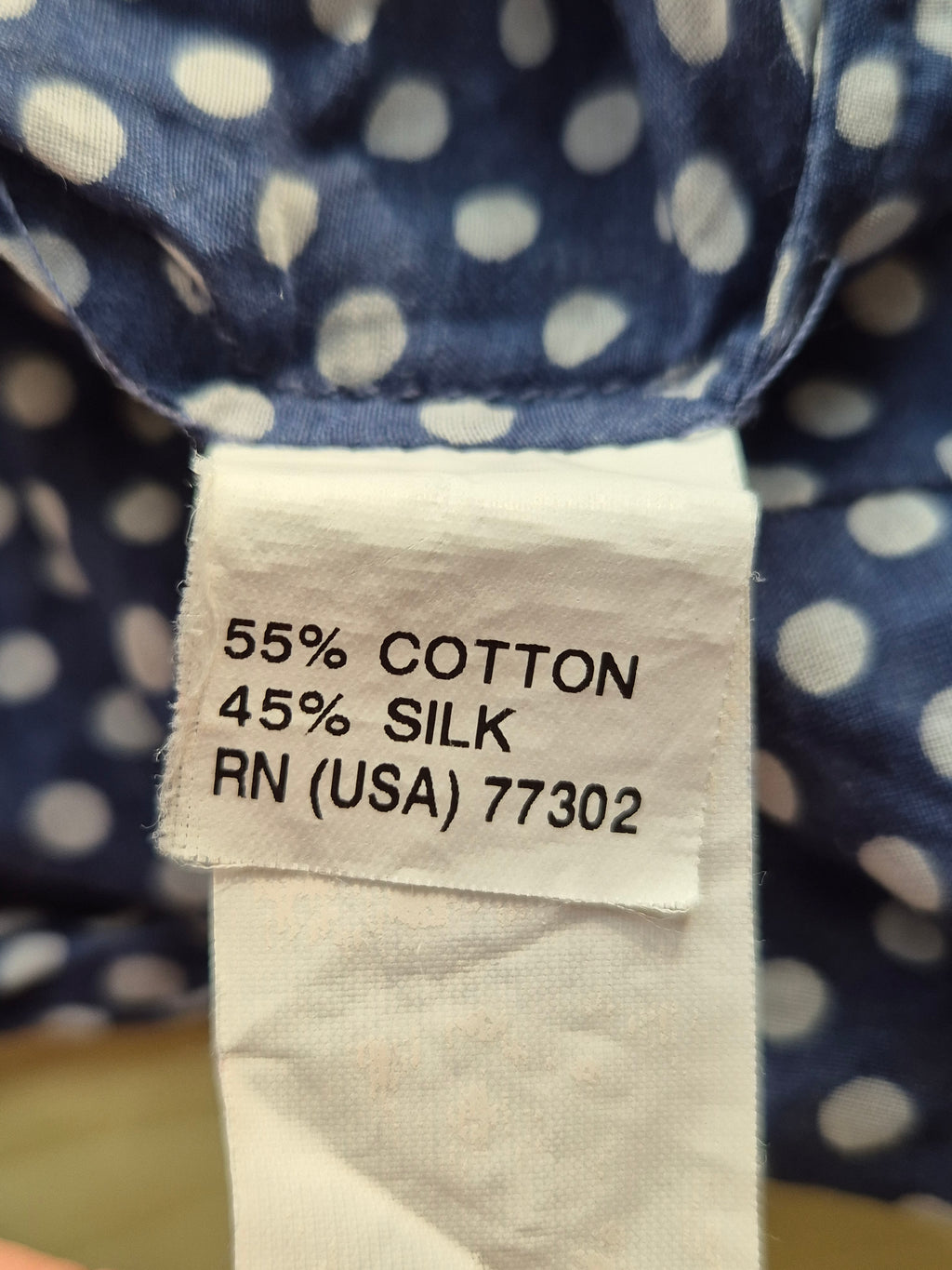 Zara Woman Blouse | Size S | Blue & White Polka Dots | Good Condition
