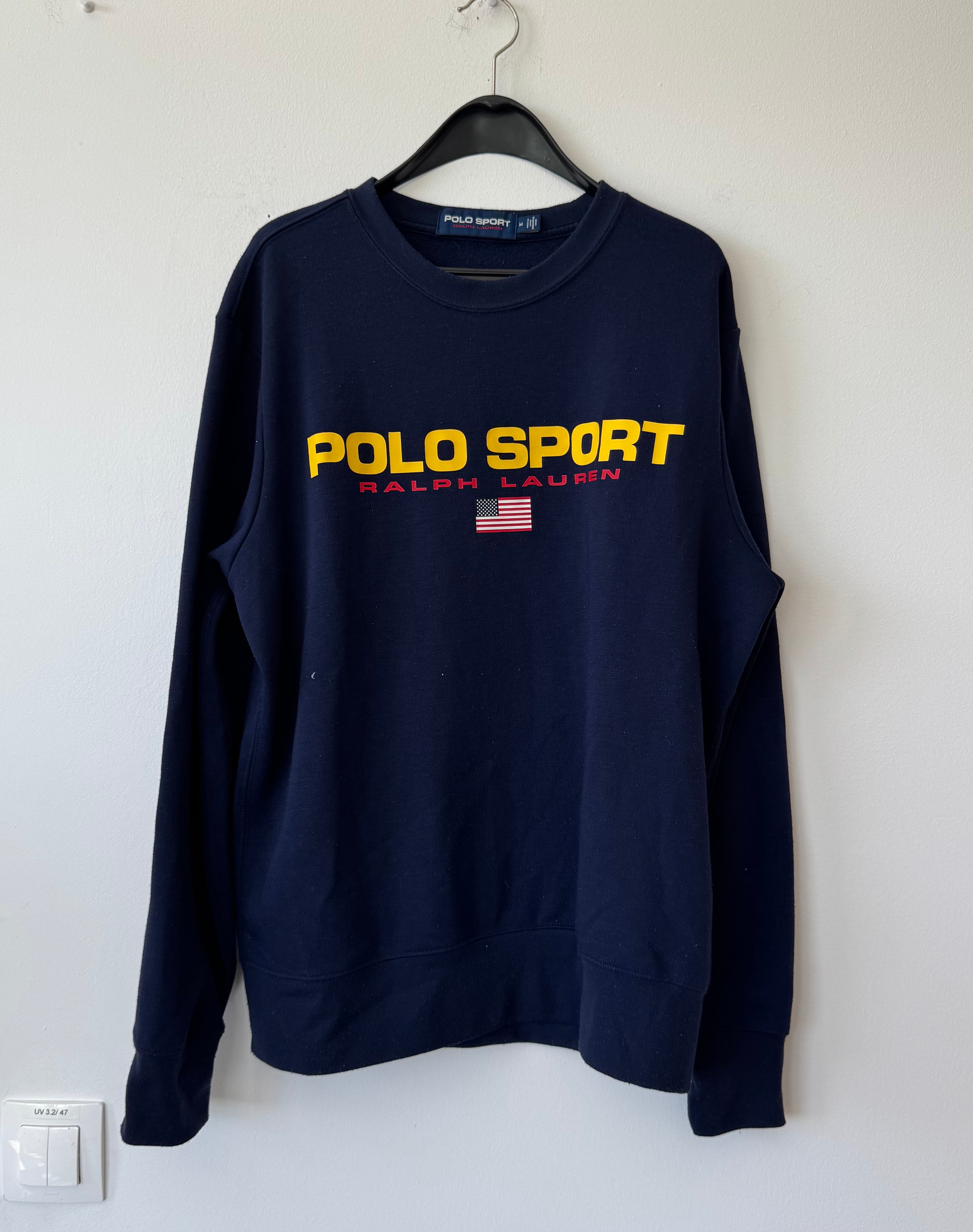Vintage Polo Sport Ralph Lauren Sweatshirt Navy Gr. M