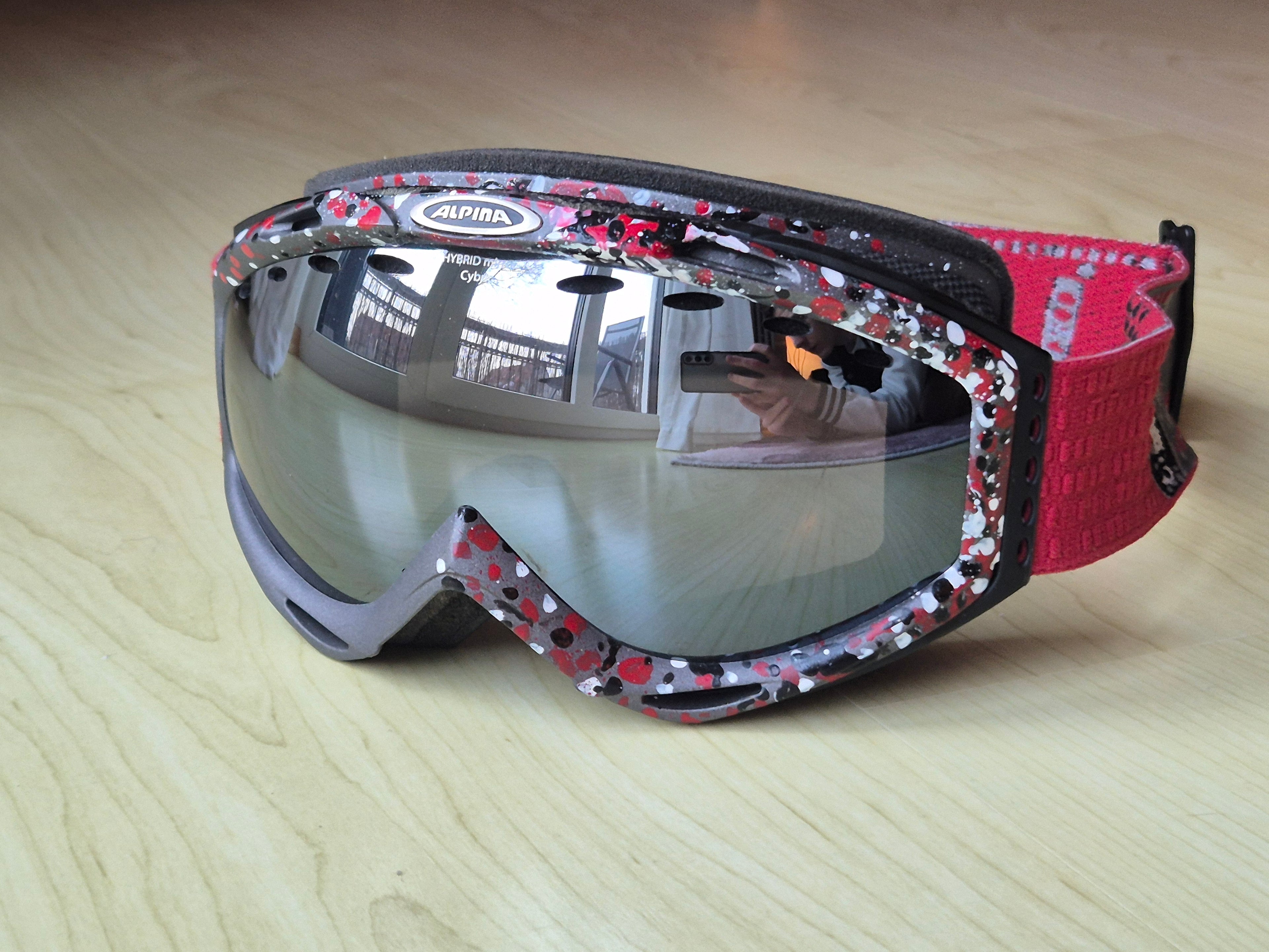 Alpina Cybric HM Ski Goggles Hybrid Mirror Red/Black Universal – Normal Use