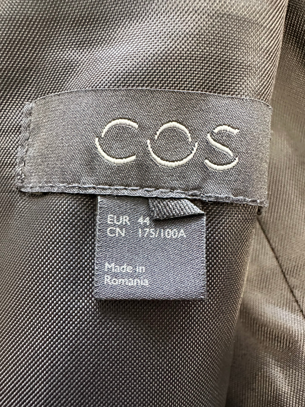 COS Wool Blend Double-Breasted Blazer, EU 44, Black, Very Good Condition