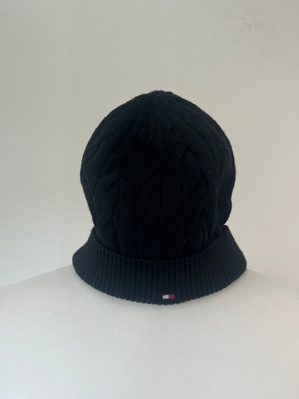 Tommy Hilfiger Flag Beanie, Schwarz, Wolle/Baumwolle, Sehr Gut, One Size