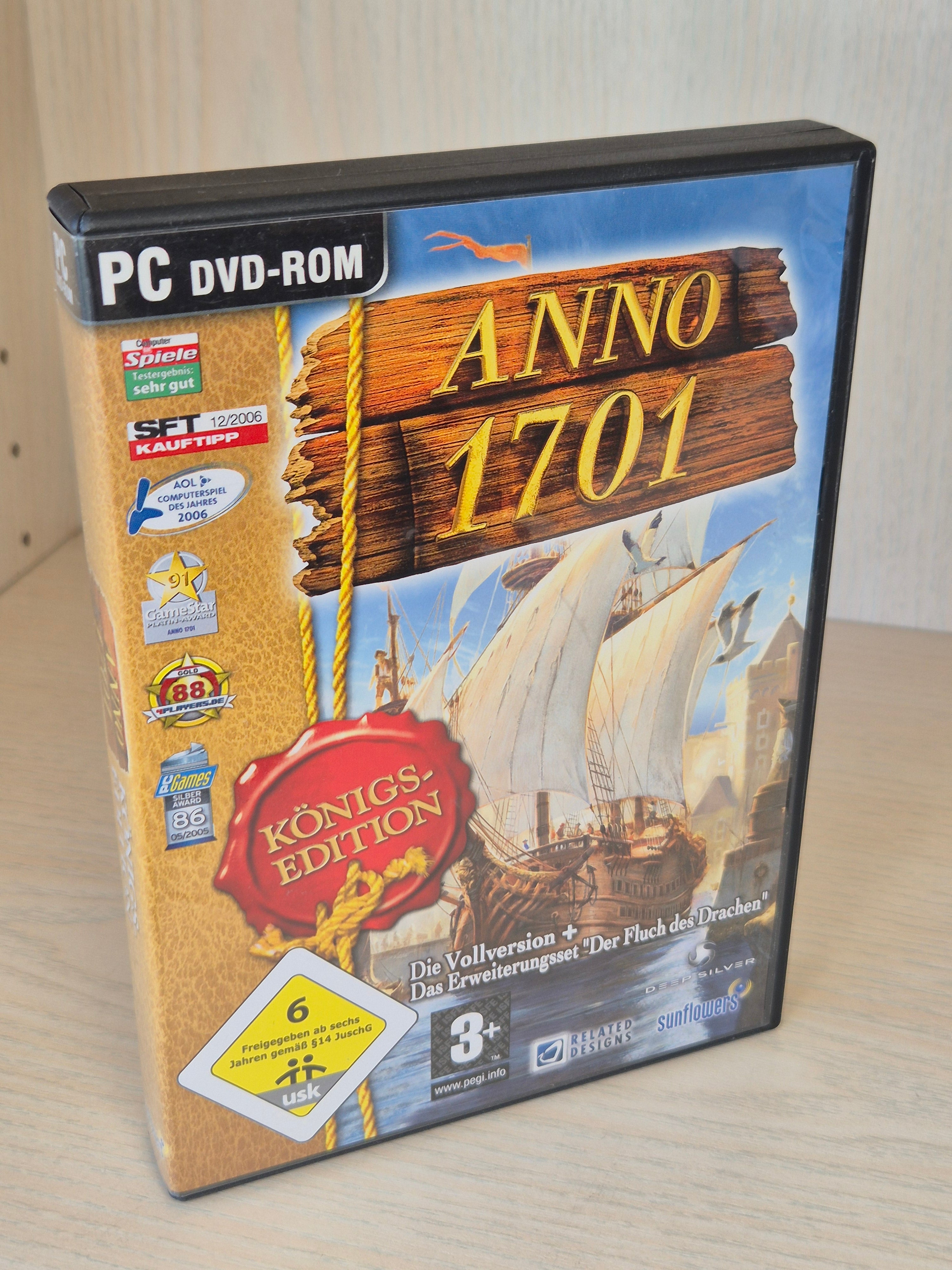Anno 1701 Royal Edition (PC, 2 DVDs, Manual, Multicolor) Very Good Condition