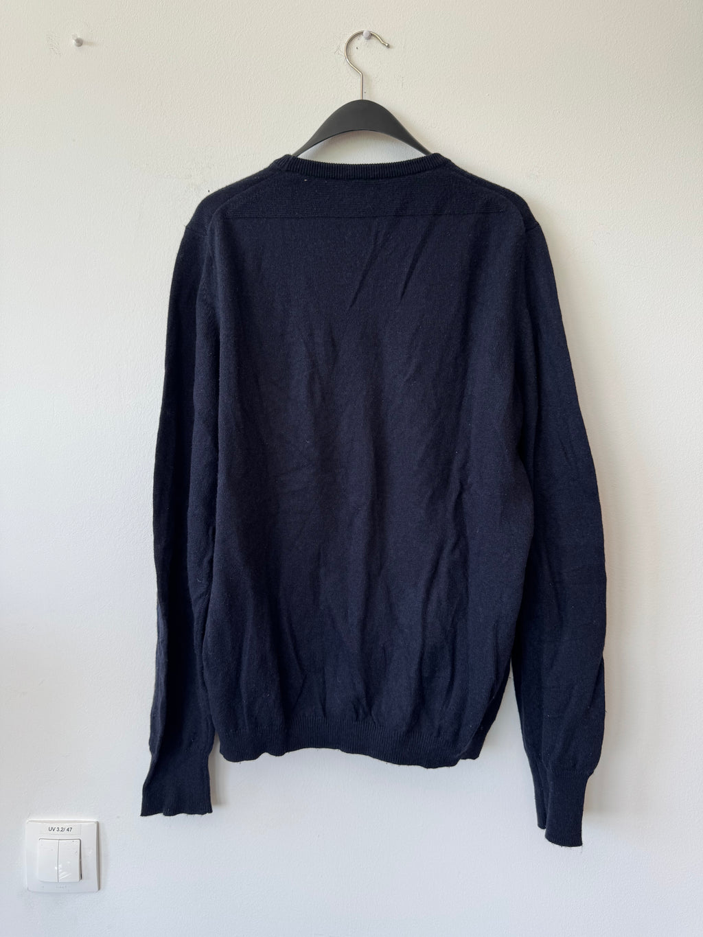 Closed navy fine-knit sweater, cashmere blend, size M, normal use