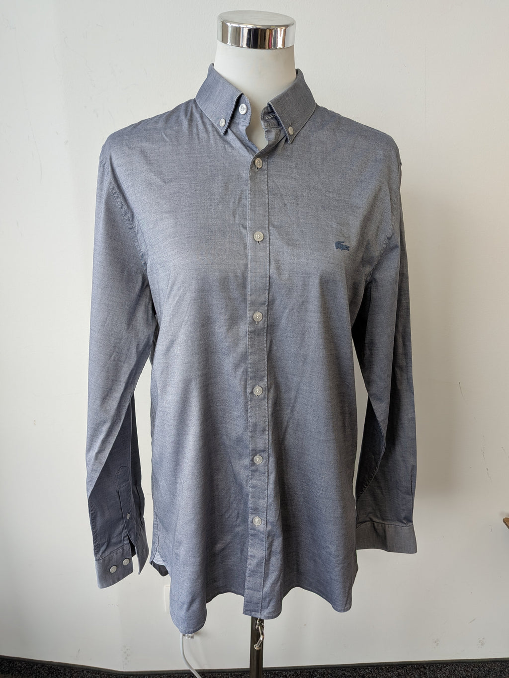 Lacoste Herren Slim Fit Hemd, hellblau, Gr. 39/15.5 – Stretch-Baumwolle, gut